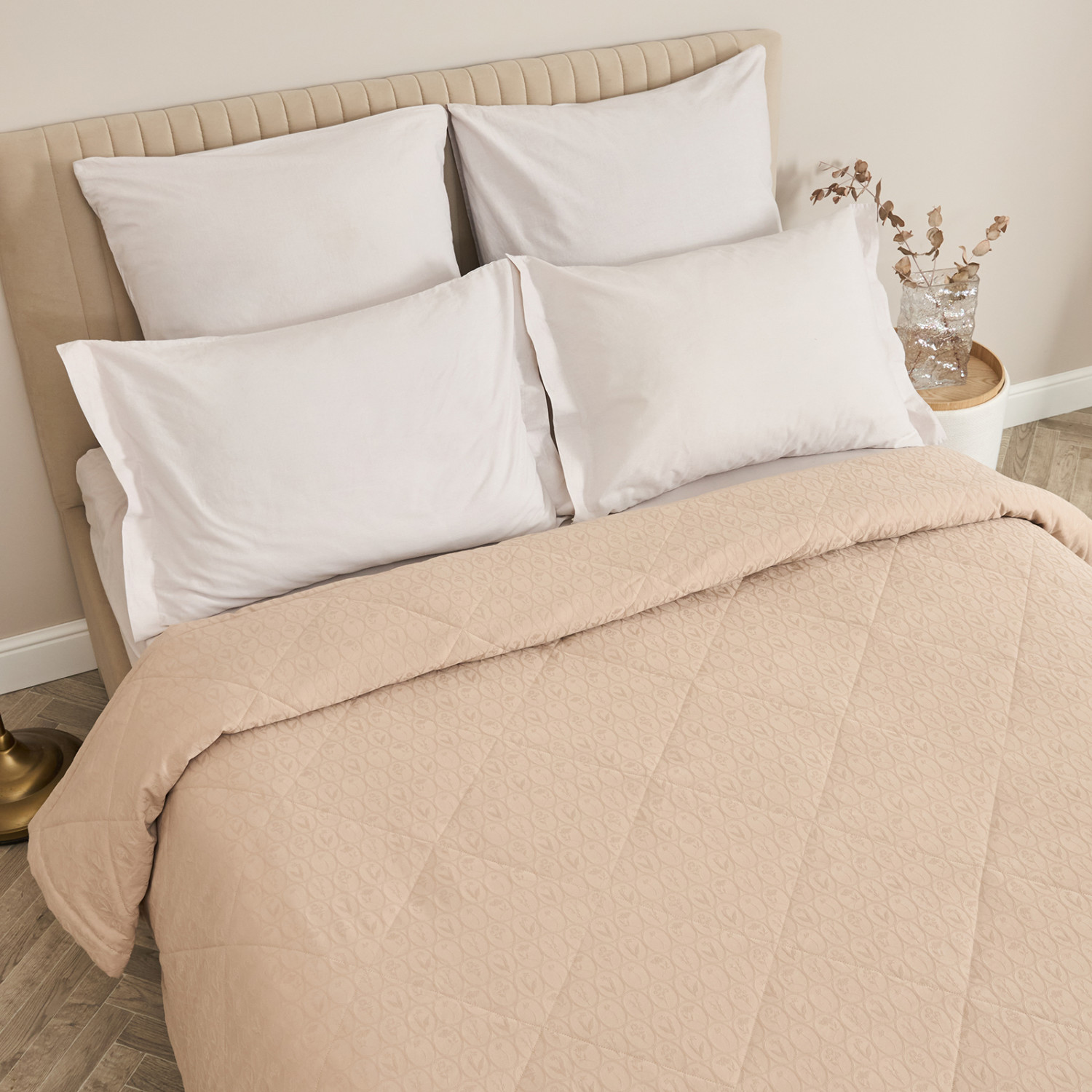 Покрывало Бежевый цветок/Fiore beige - фото № 2