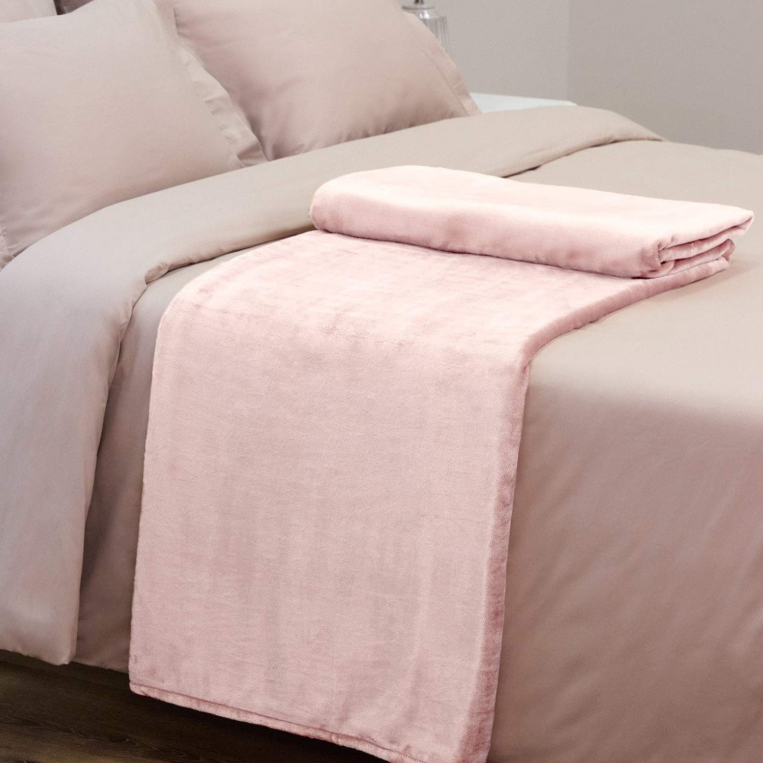 Плед Supersoft, бледно-розовый - фото № 2