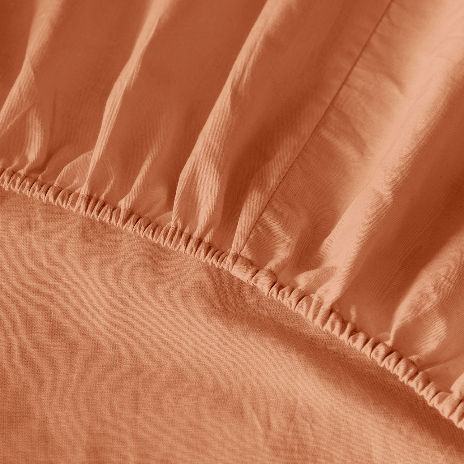 Простыня на резинке Терракотта/Terracotta - фото № 3