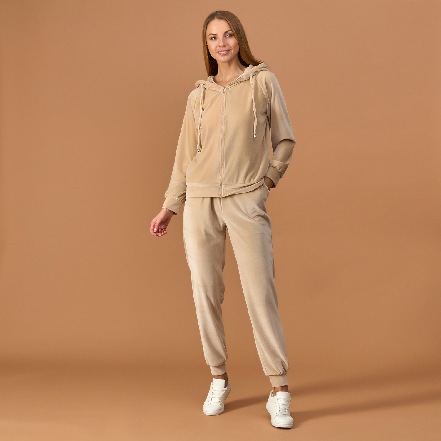 Комплект Velours, бежевый - фото № 2