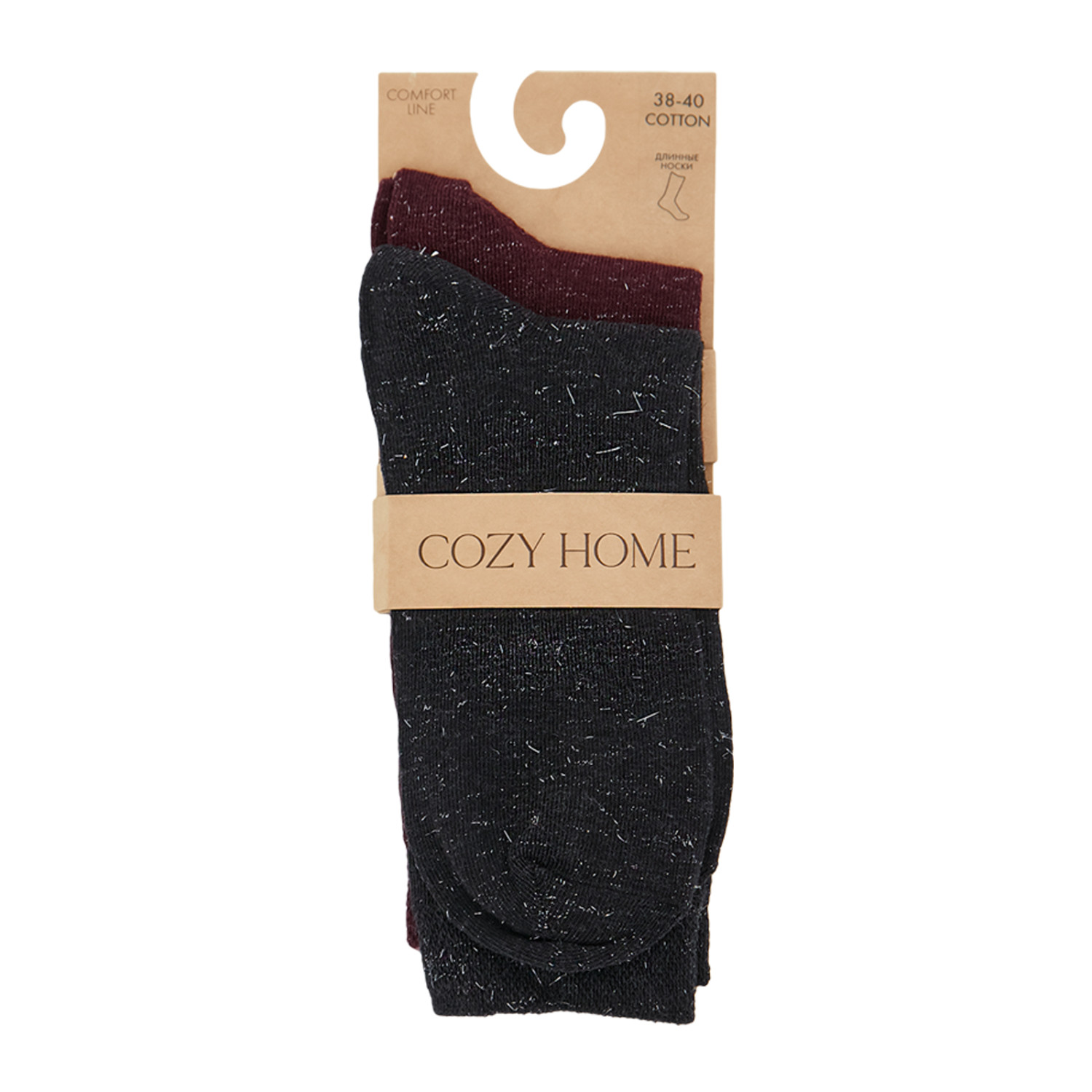 Носки Жанет, бордо/черные - фото № 12