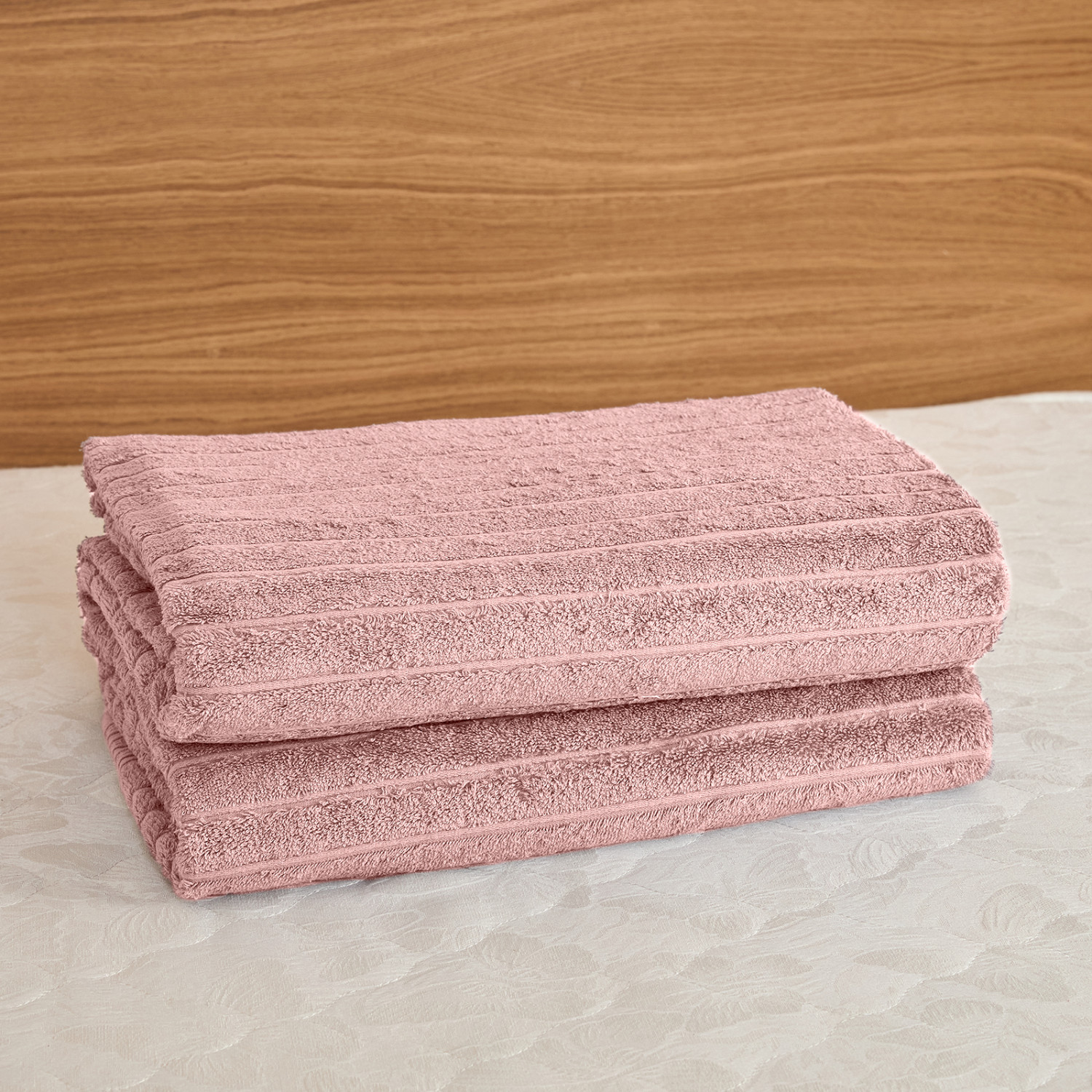 Простыня Страйп, розовая - фото № 2