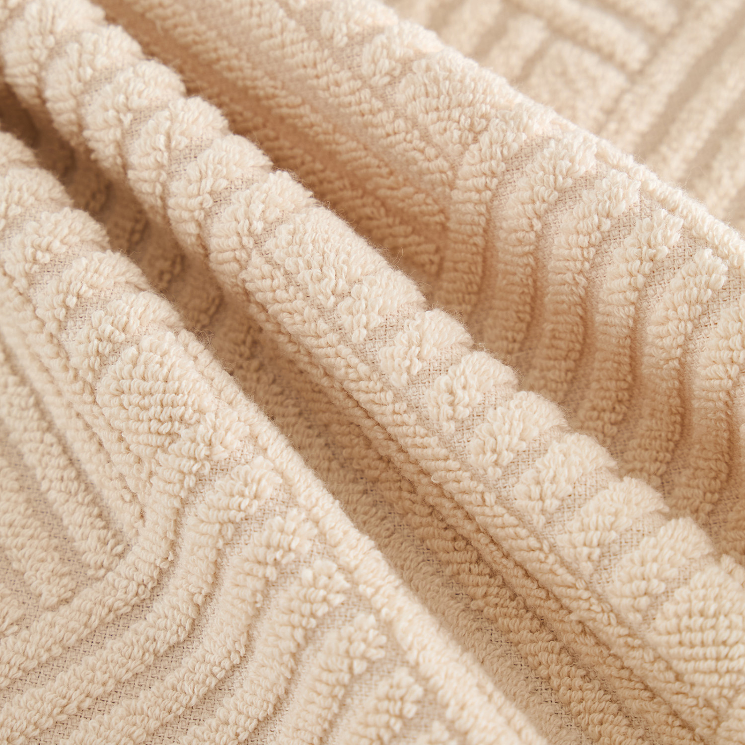Полотенце махровое Zigzag, бежевое - фото № 8