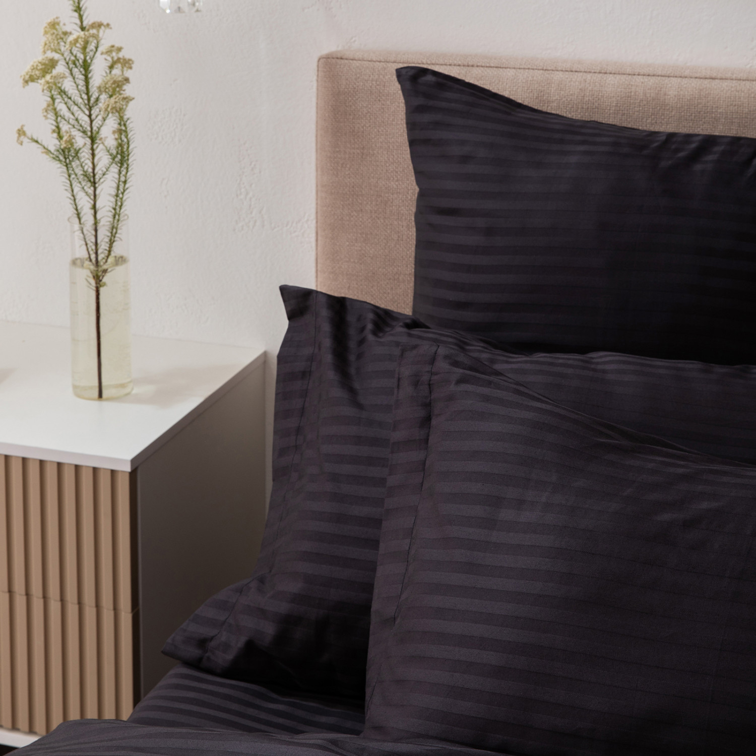Постельное белье Black страйп-сатин I - фото № 12