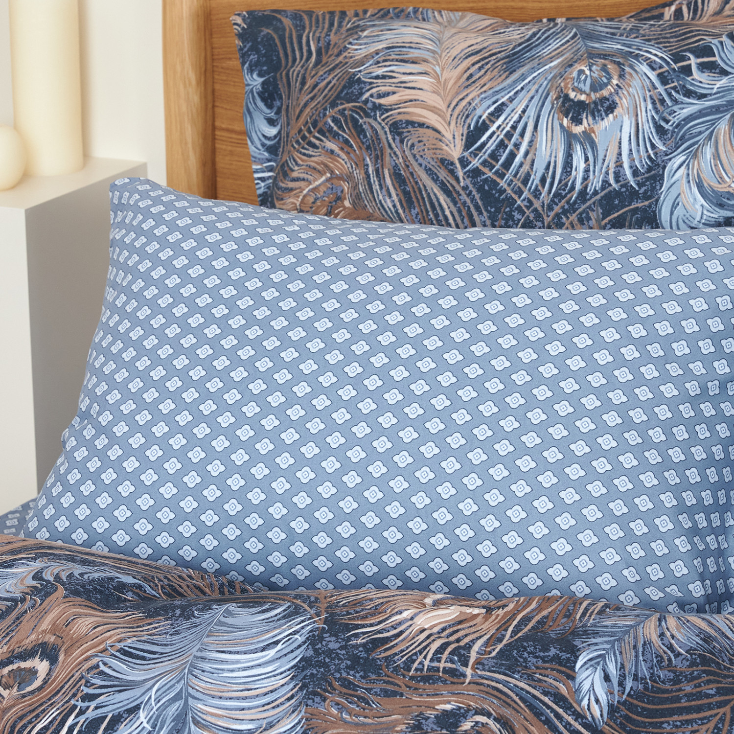 Постельное белье Павлин/Pavone, синее - фото № 10