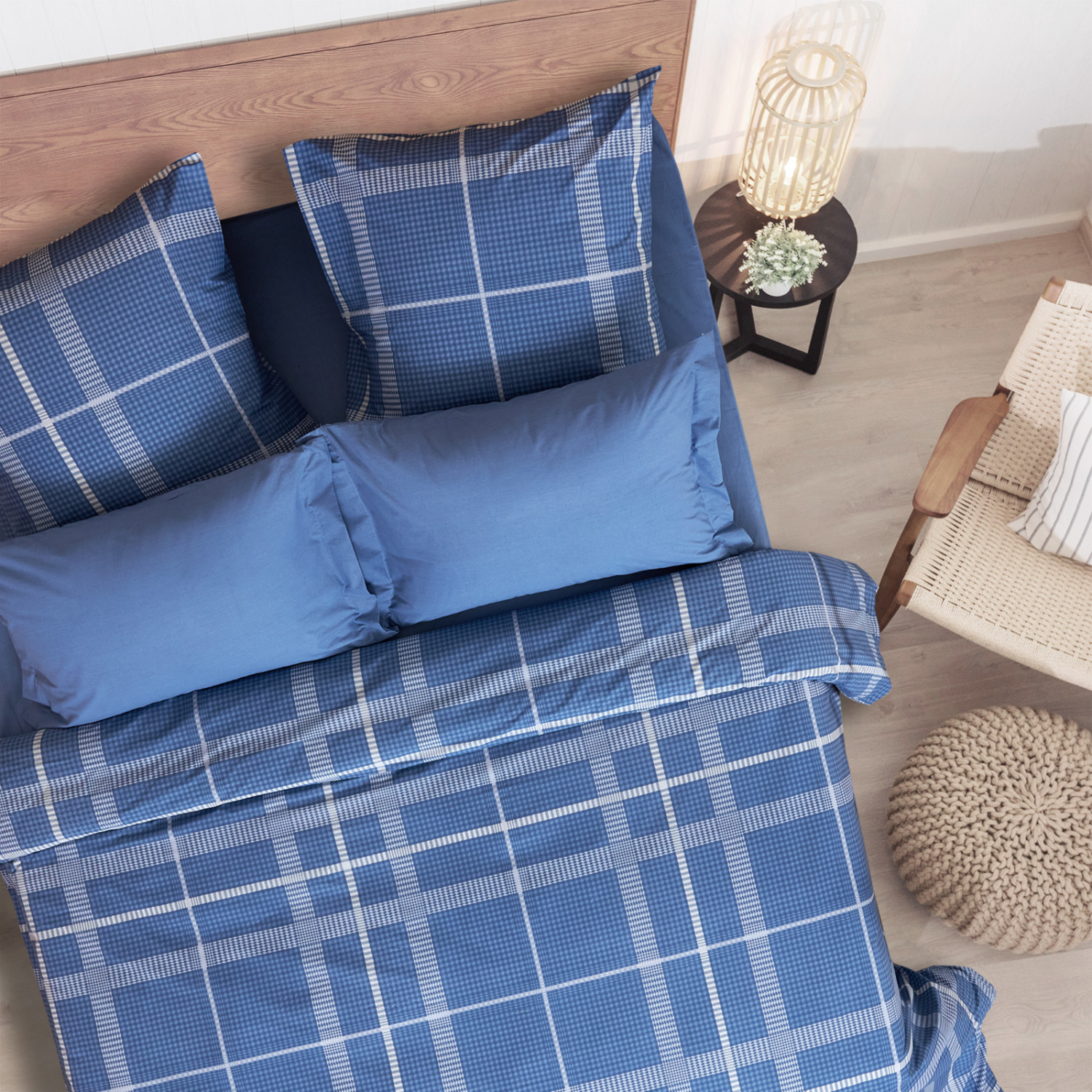 Постельное белье Bonmarito, синее - фото № 5