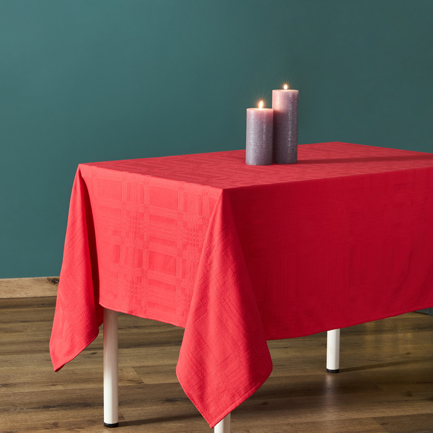Скатерть Клетка/Cellula, красная