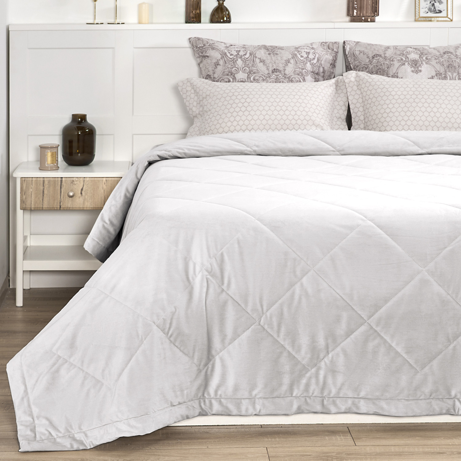 Покрывало Vellut, серебро - фото № 2