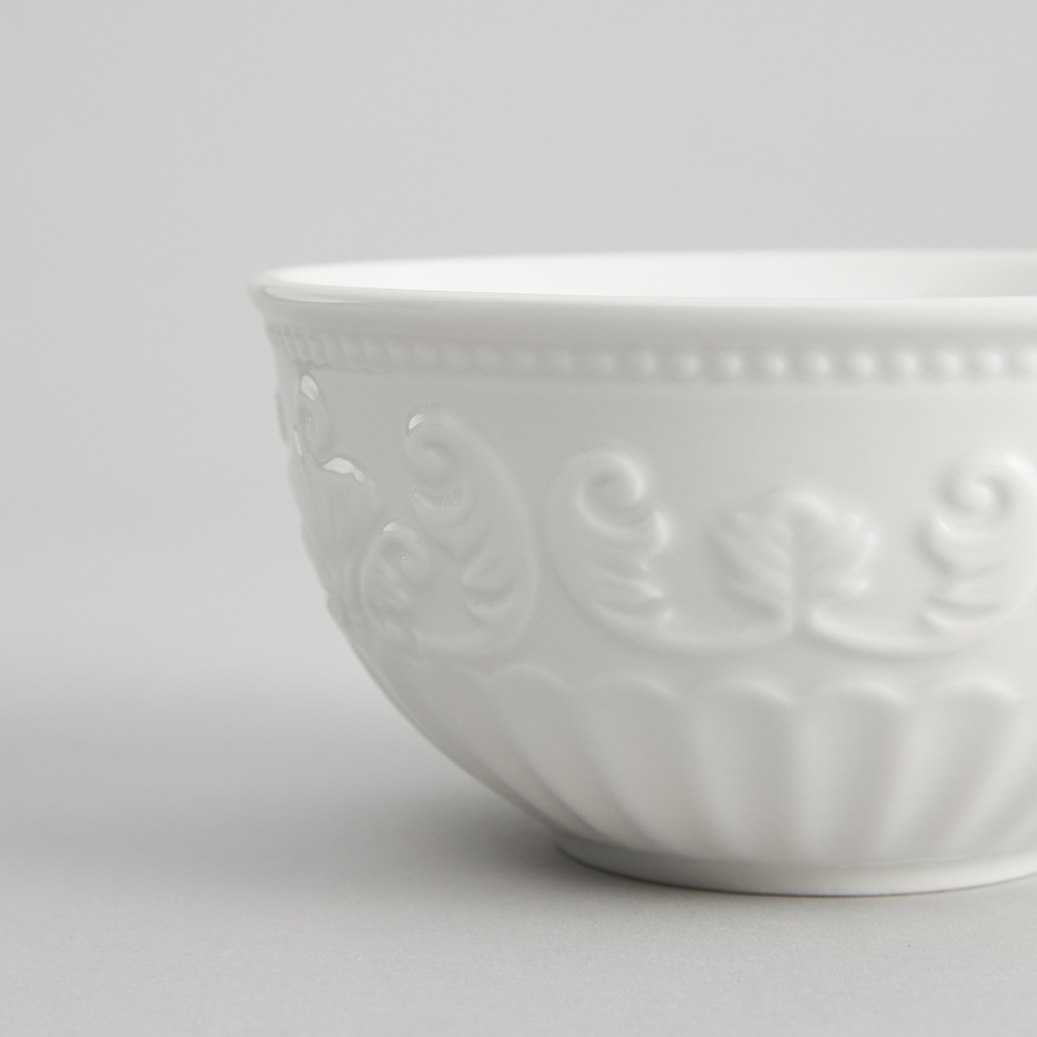 Салатник Белое тиснение/Emboss White - фото № 4