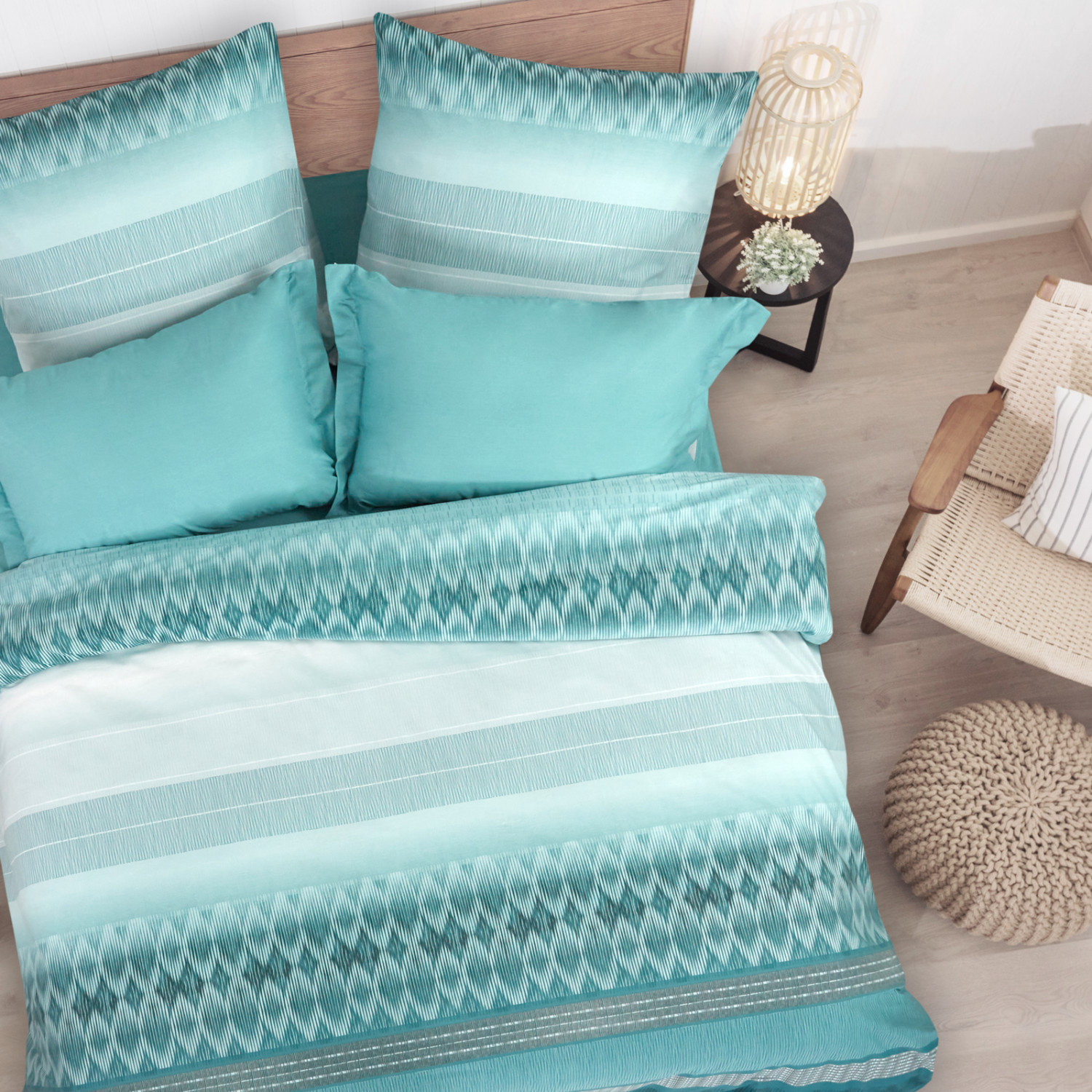 Постельное белье Levia, бирюза - фото № 3