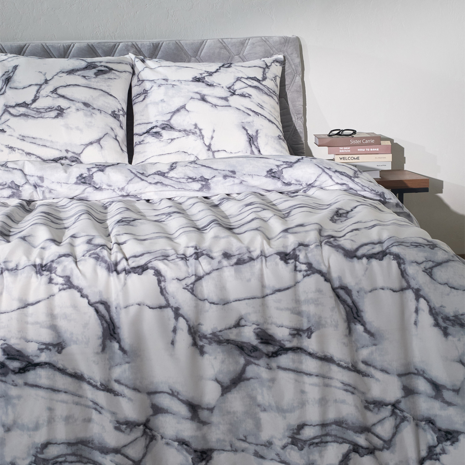 Постельное белье Floox Белый мрамор - фото № 2