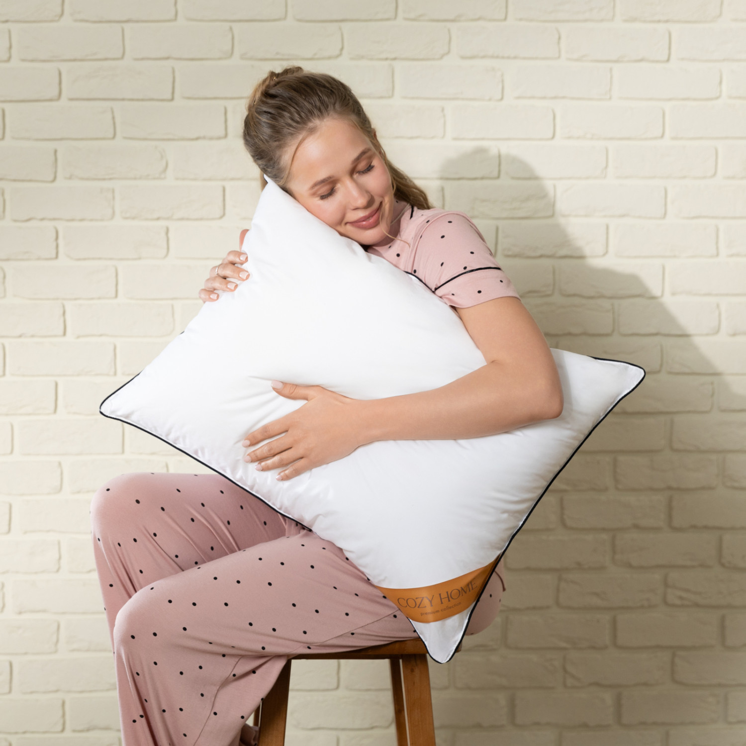 Подушка Черно-белый/Nero Bianco, трехкамерная - фото № 13