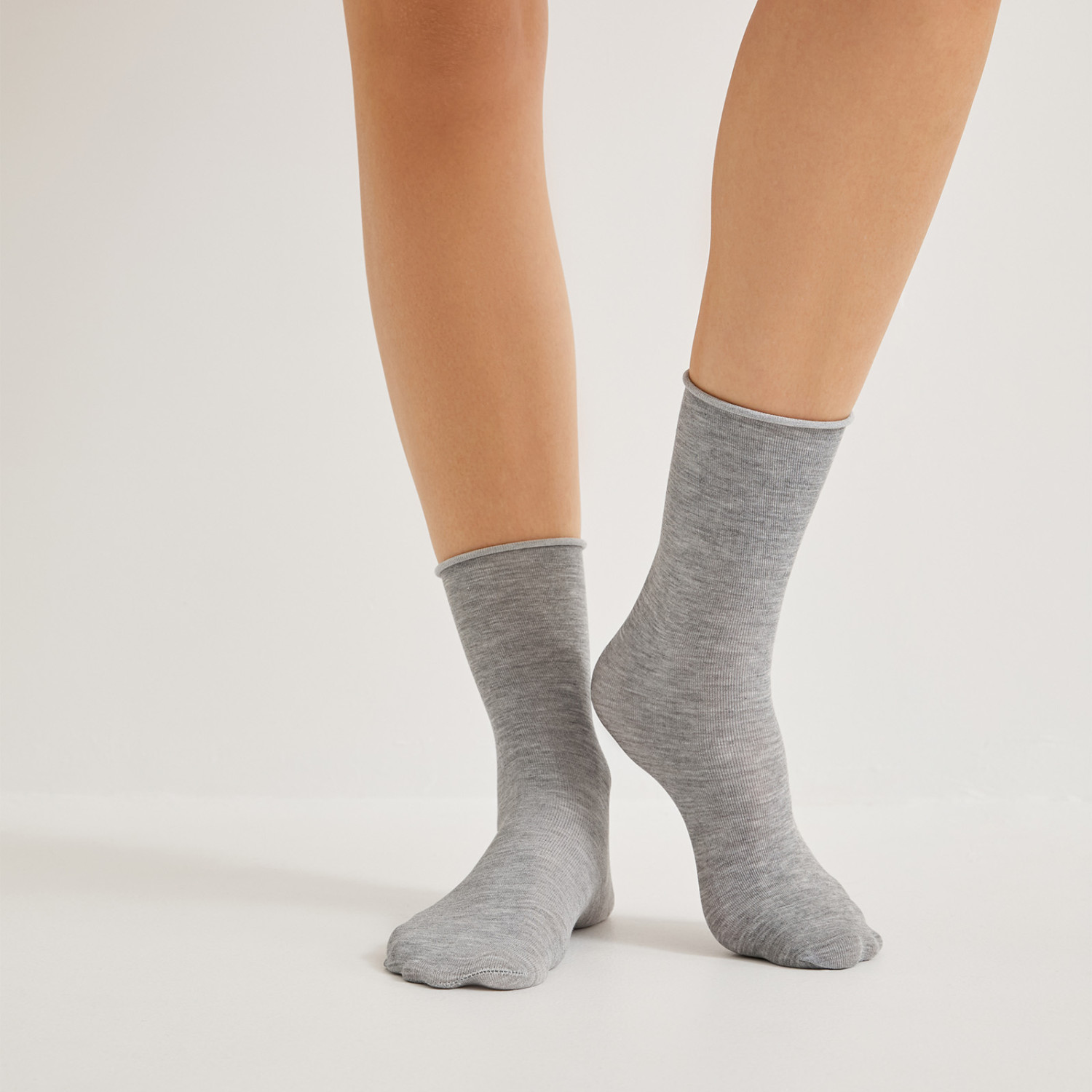 Носки Дакота, серые/розовые - фото № 2