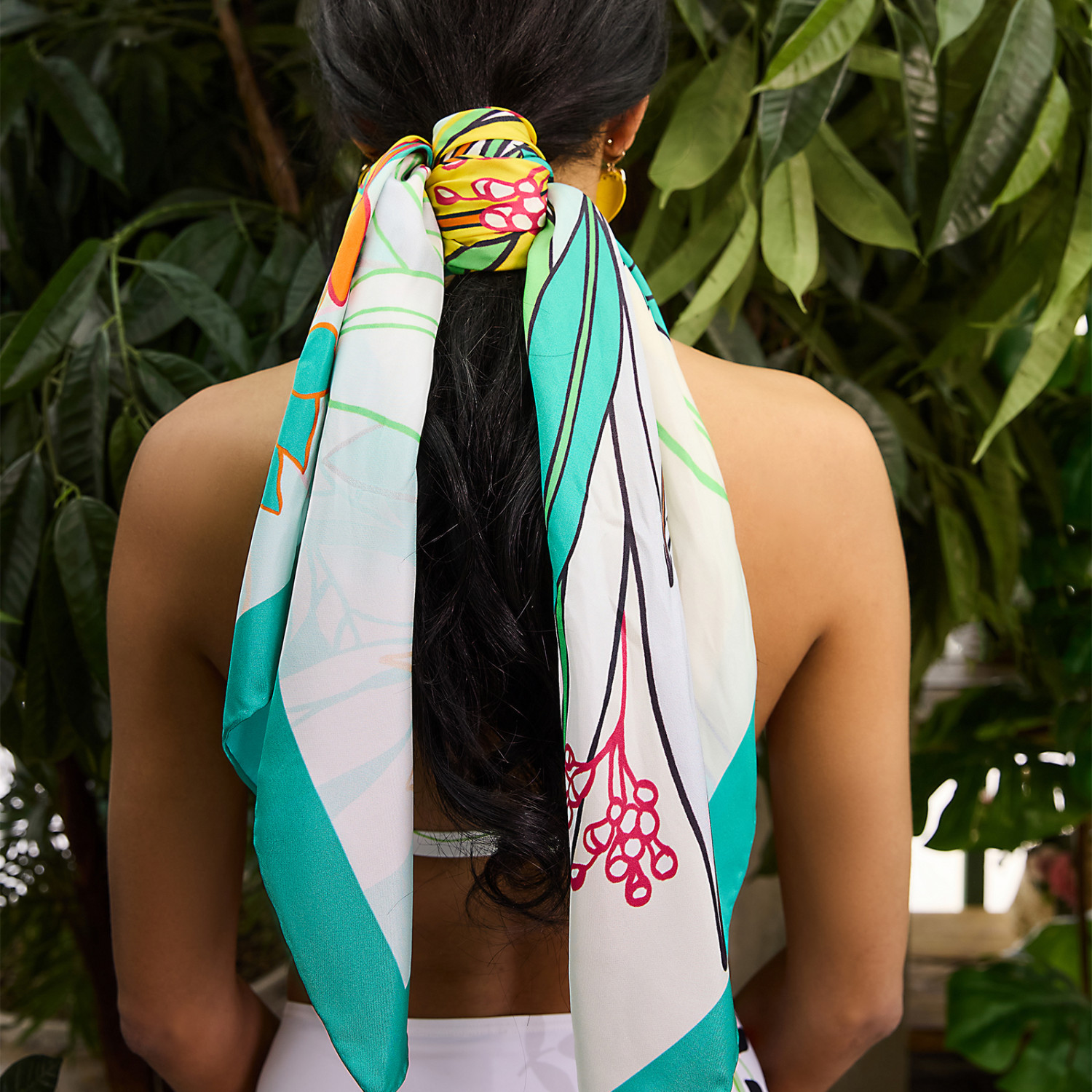 Платок шейный Fiore tropicale - фото № 7
