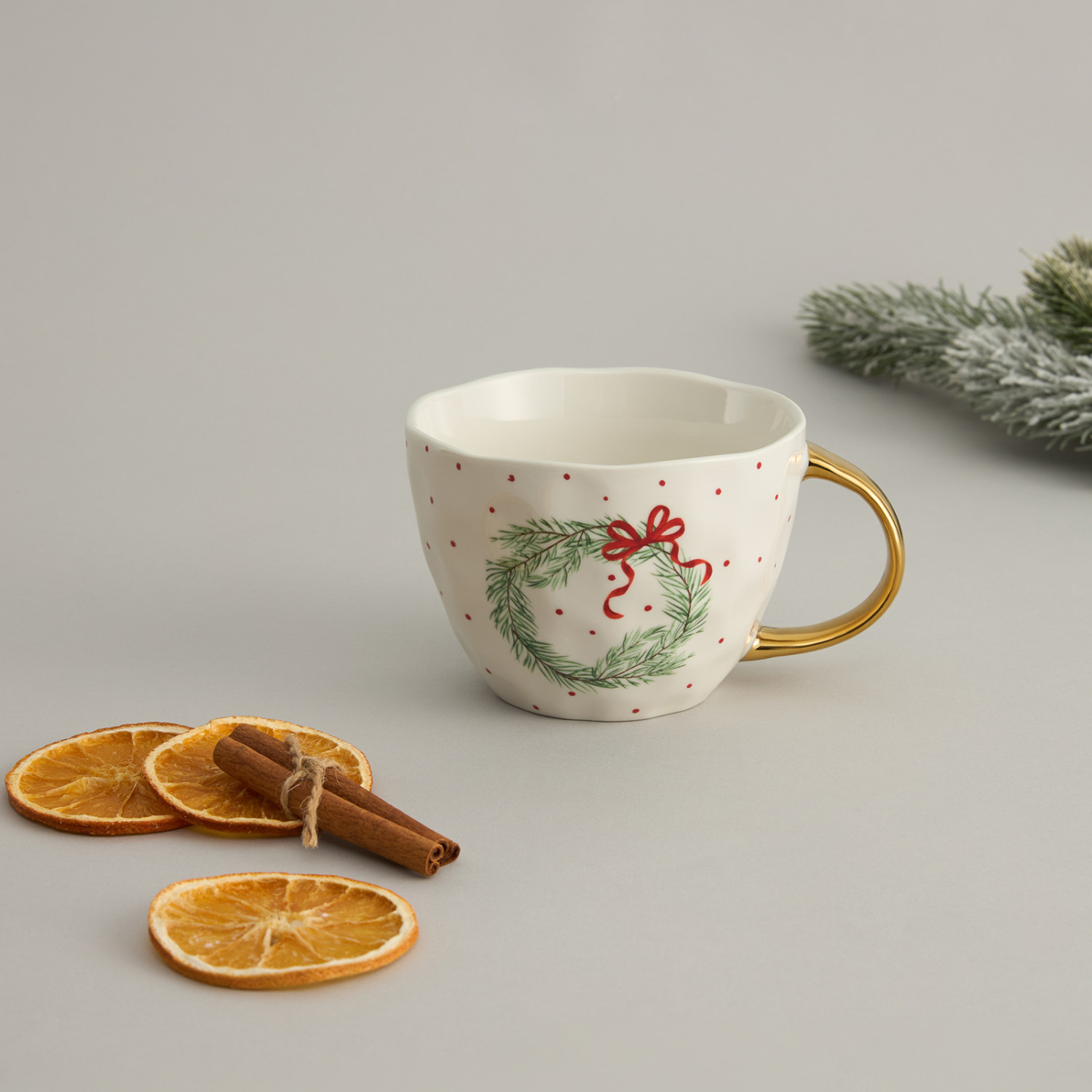 Кружка Рождественский венок/Christmas Wreath II - фото № 5