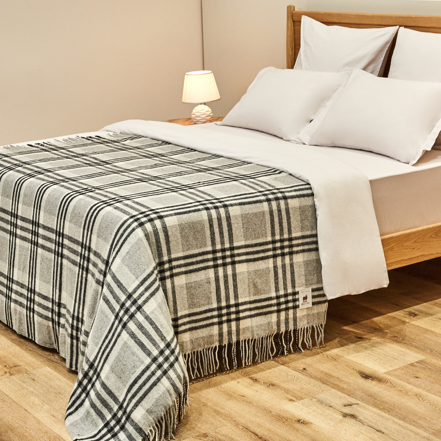 Плед Calore Premuroso, черно-белый