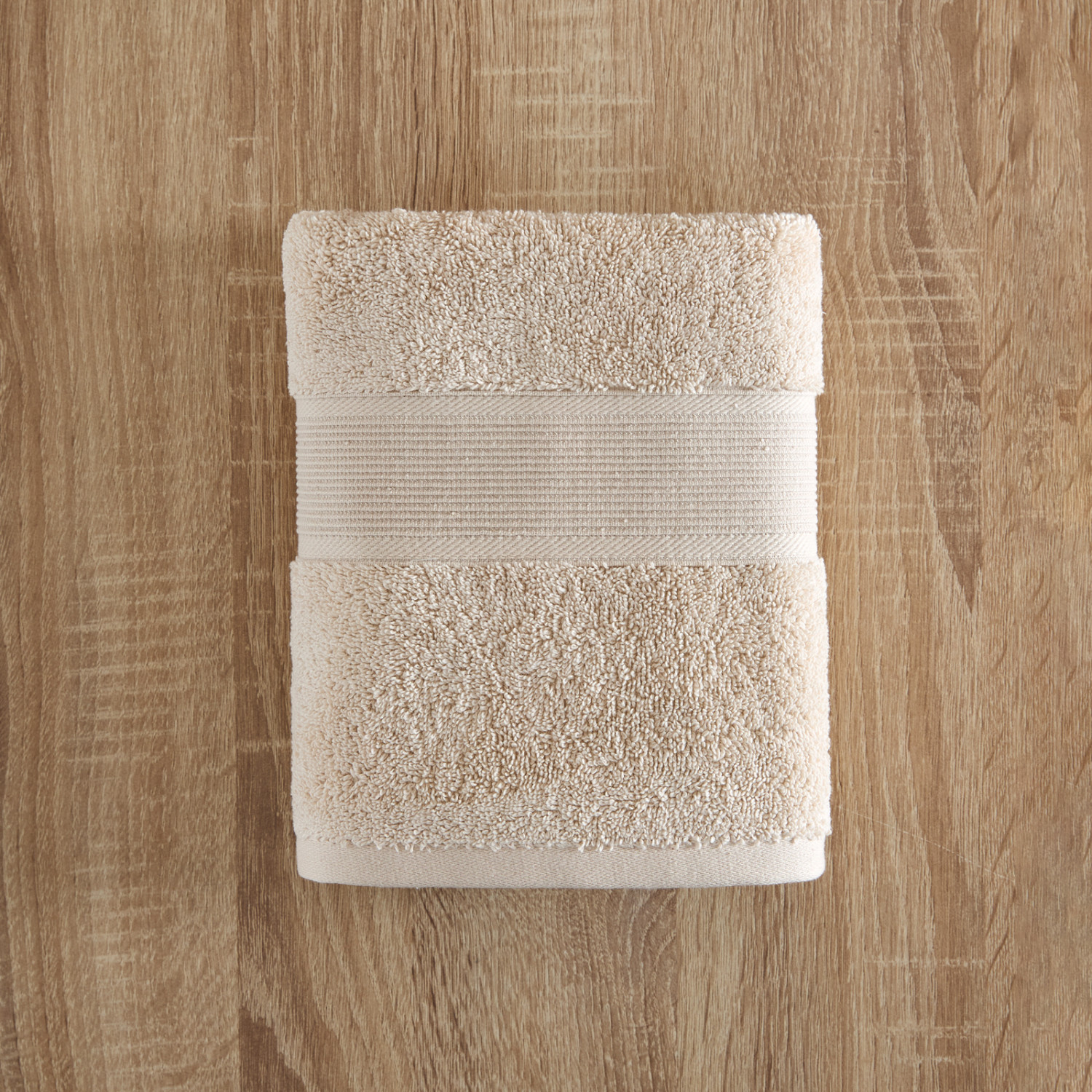 Полотенце махровое Classico, бежевое - фото № 5