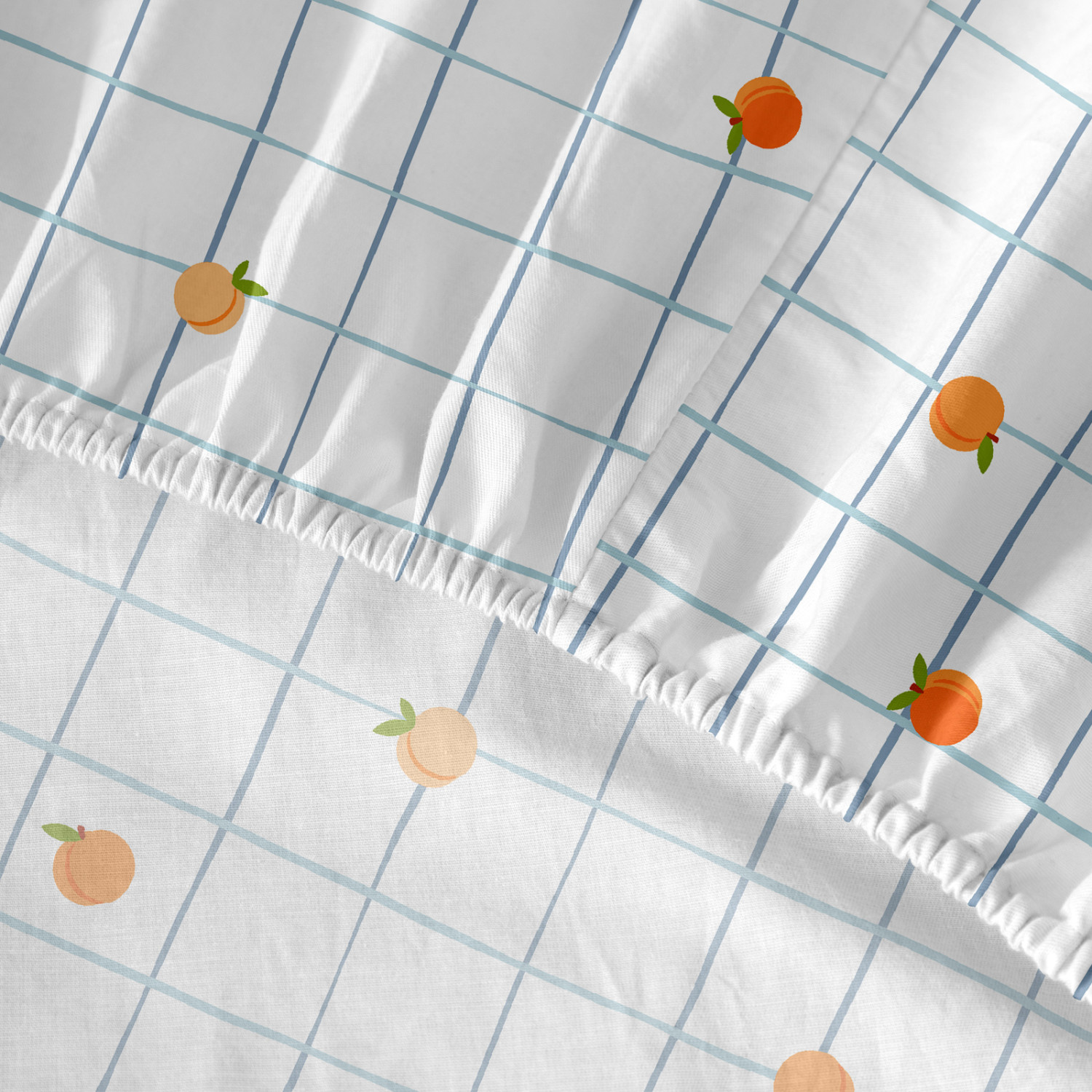 Простыня на резинке Персики - фото № 3
