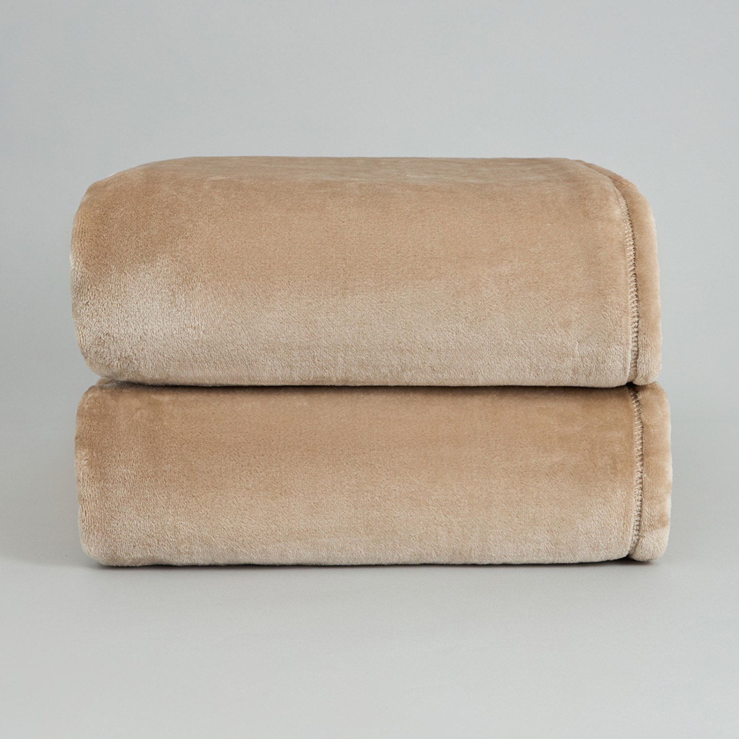 Плед Сверхмягкий/Supersoft, серо-бежевый