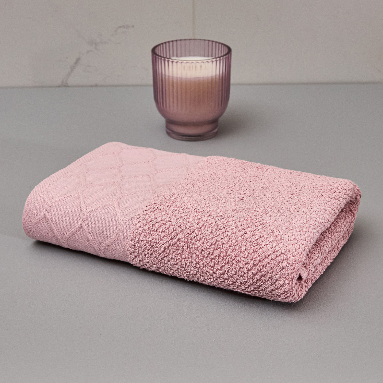 Полотенце махровое Savona, брусника - фото № 4