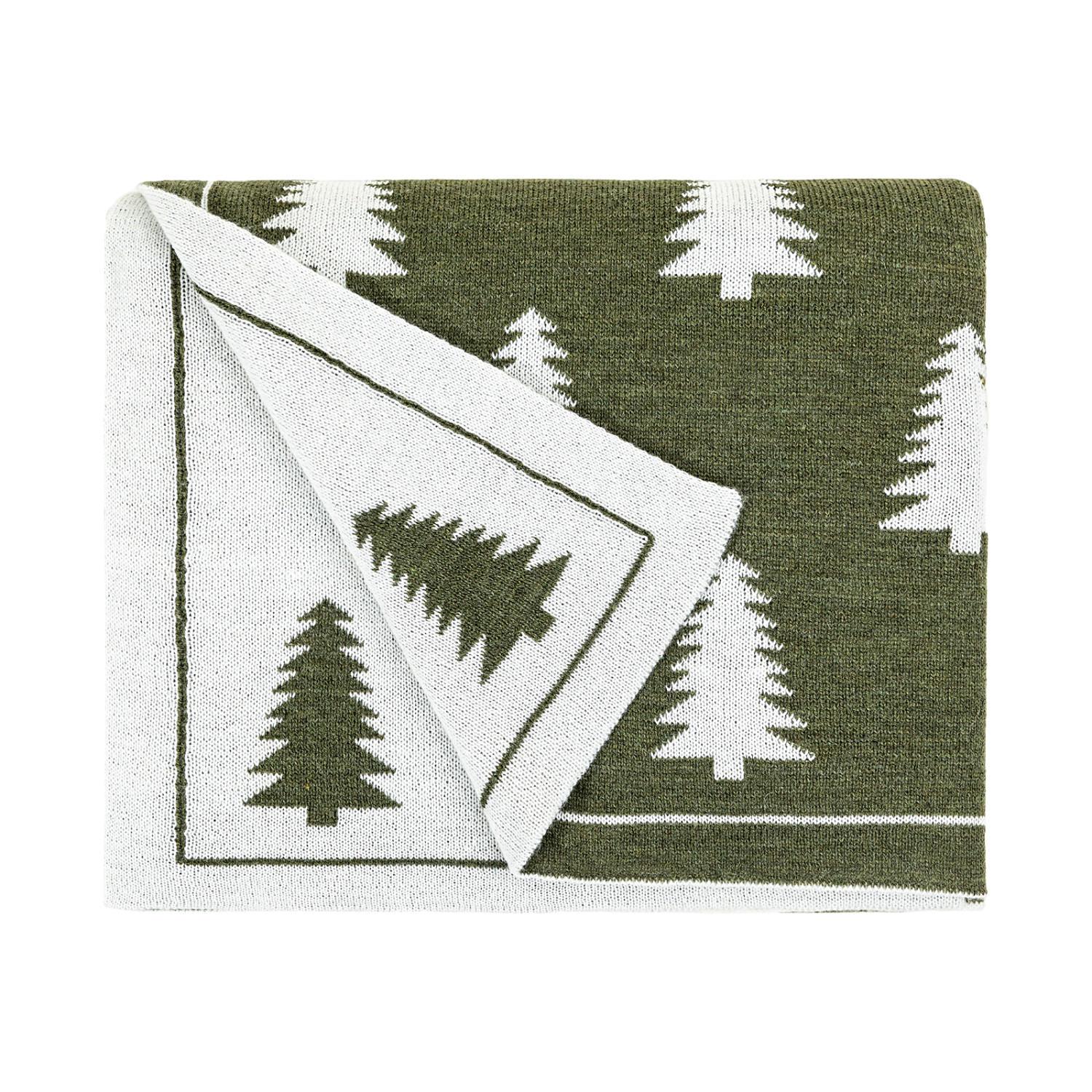 Плед Abete rosso, зеленый - фото № 7