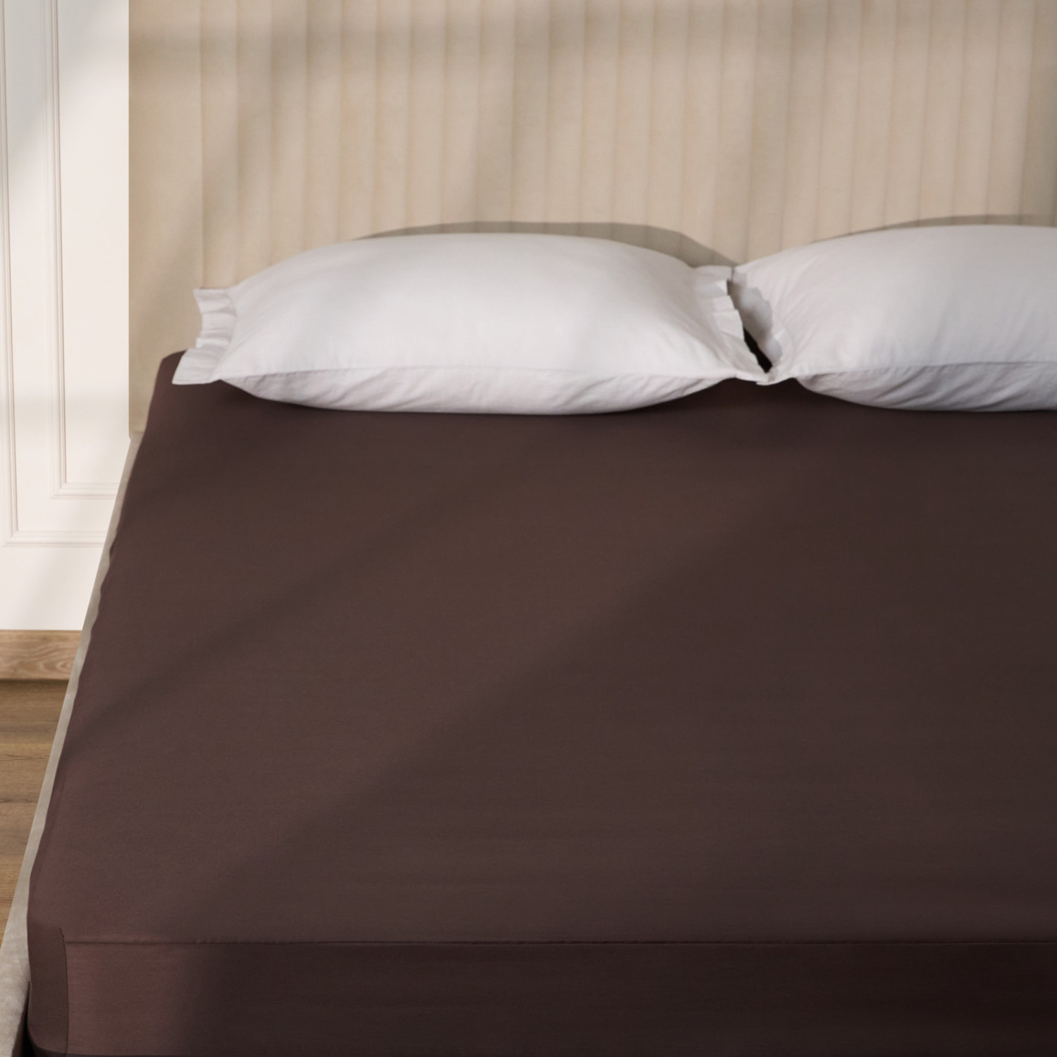 Простыня на резинке Кофе - фото № 6