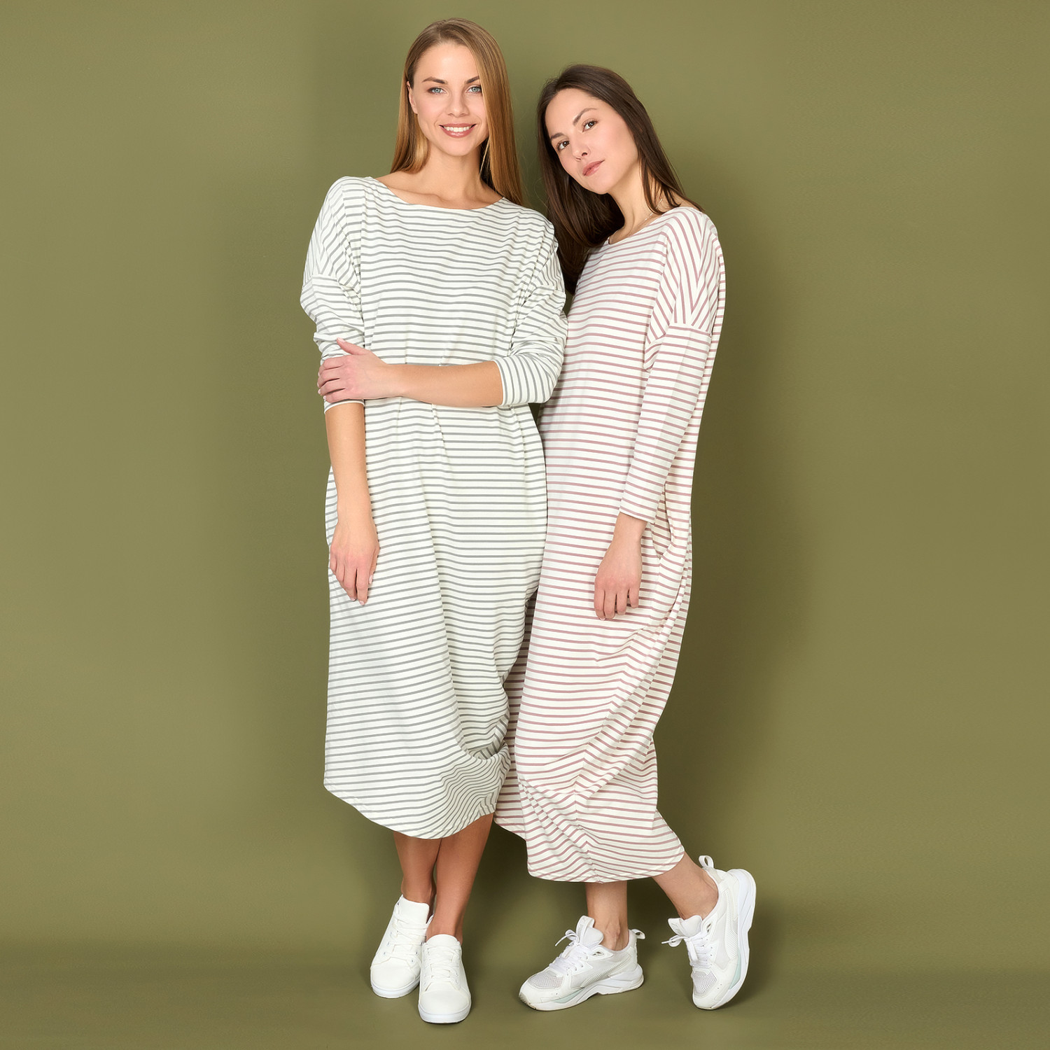 Платье Massimo, розовая полоска - фото № 8