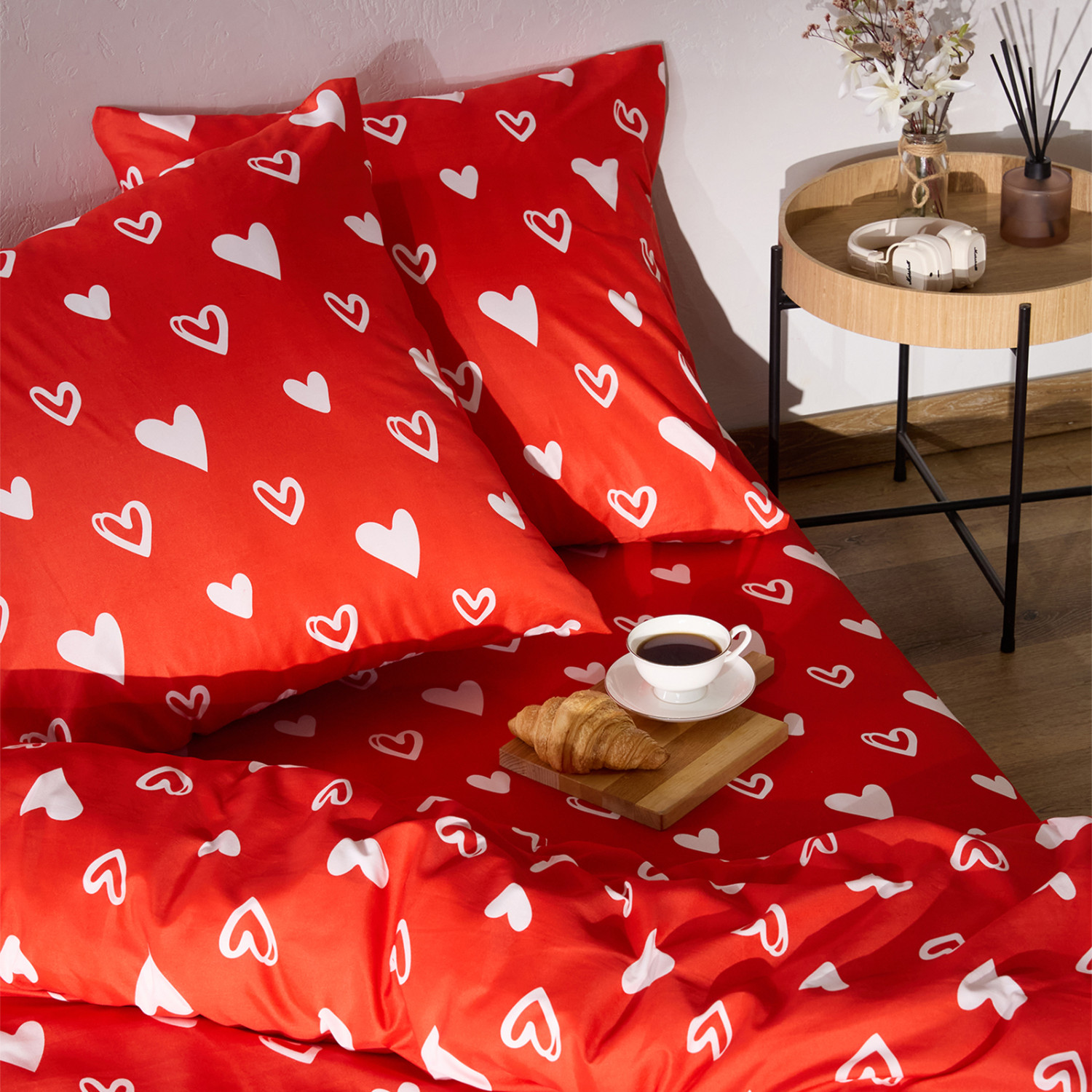 Постельное белье Floox Красное сердце - фото № 5