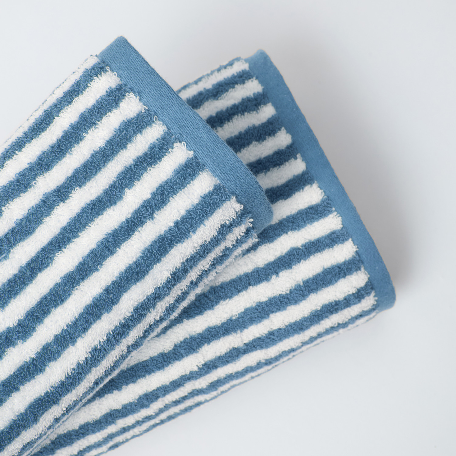Комплект полотенец Узкая полоска/Striscia stretta, голубой - фото № 2