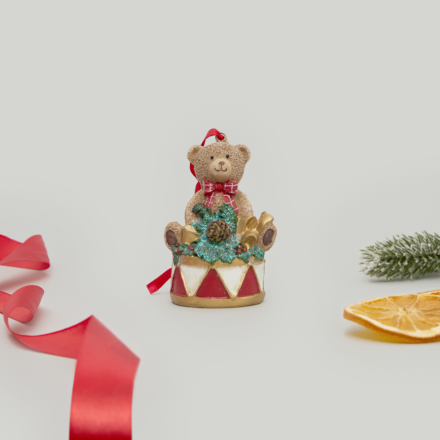 Елочная игрушка Тедди барабанщик/Teddy drum