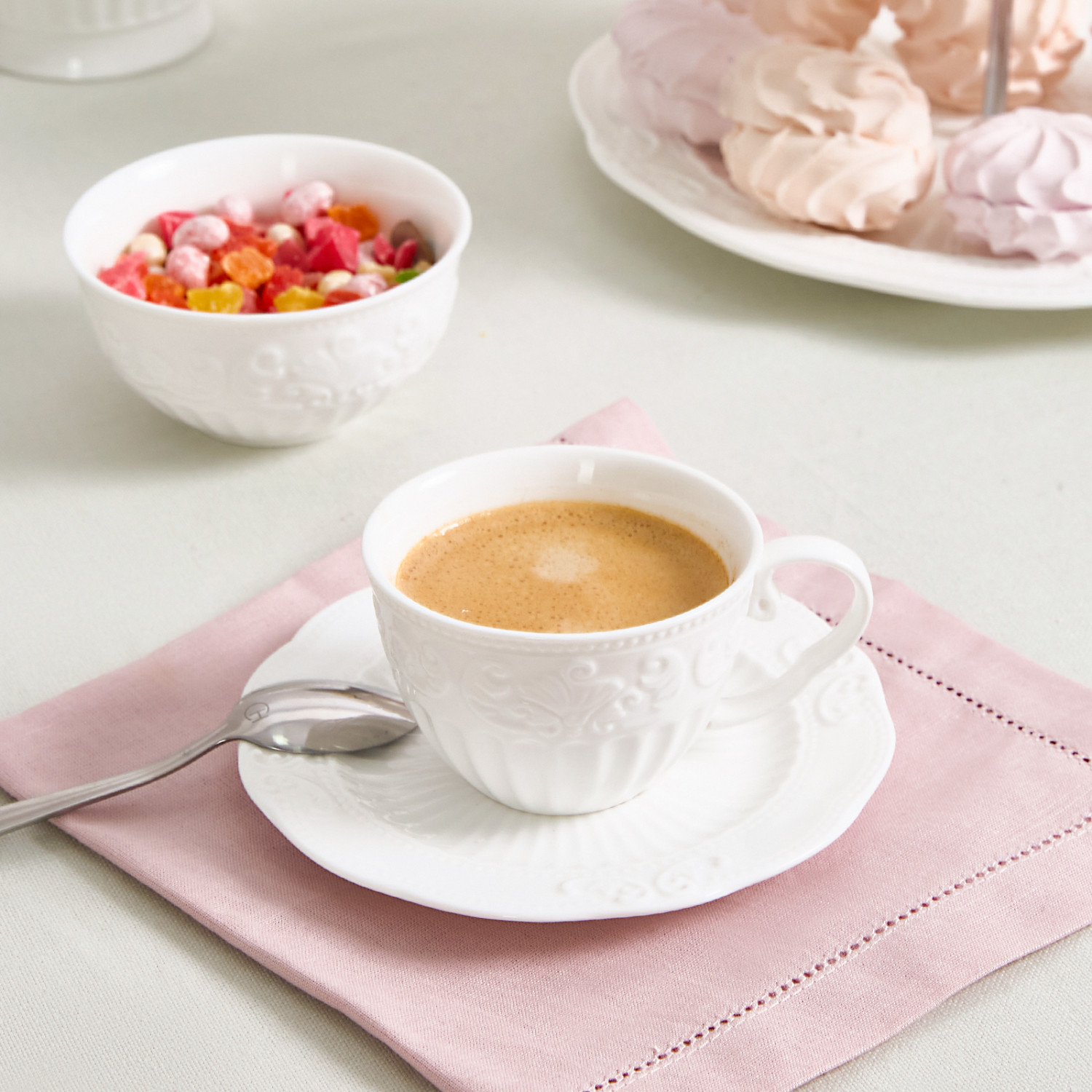 Чайная пара Emboss White - фото № 7