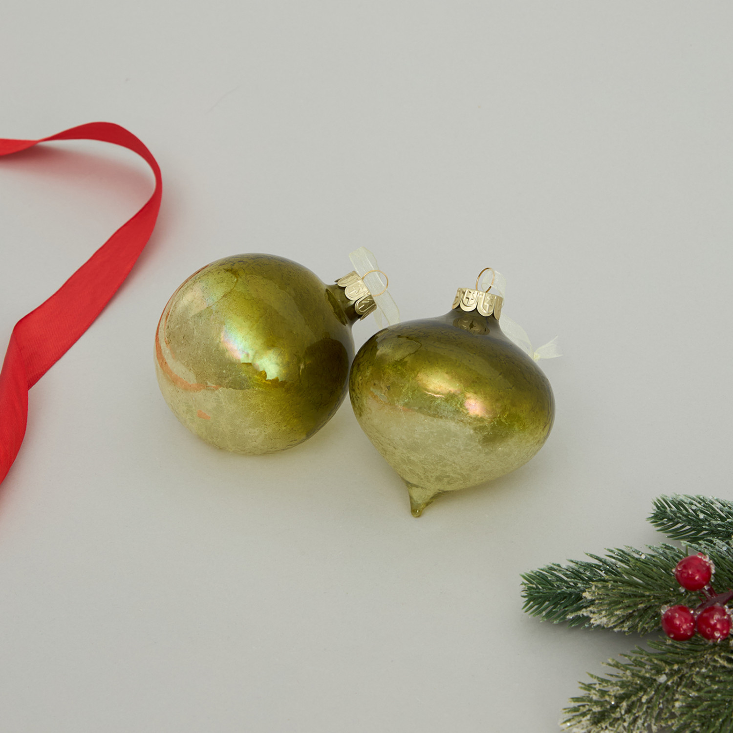 Набор елочных игрушек Две яблони/Due Mele - фото № 3