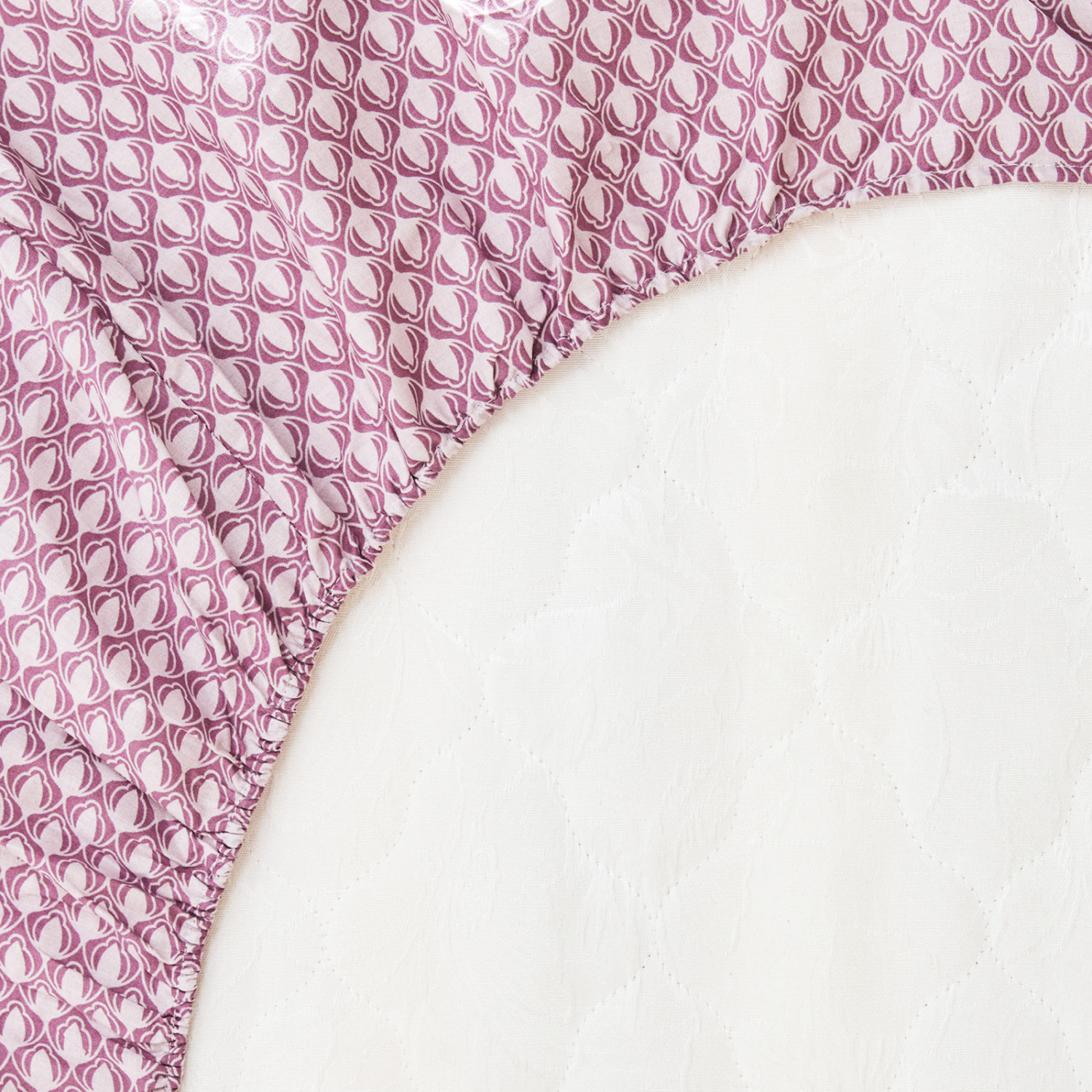 Простыня на резинке Цветы/Fiori - фото № 6