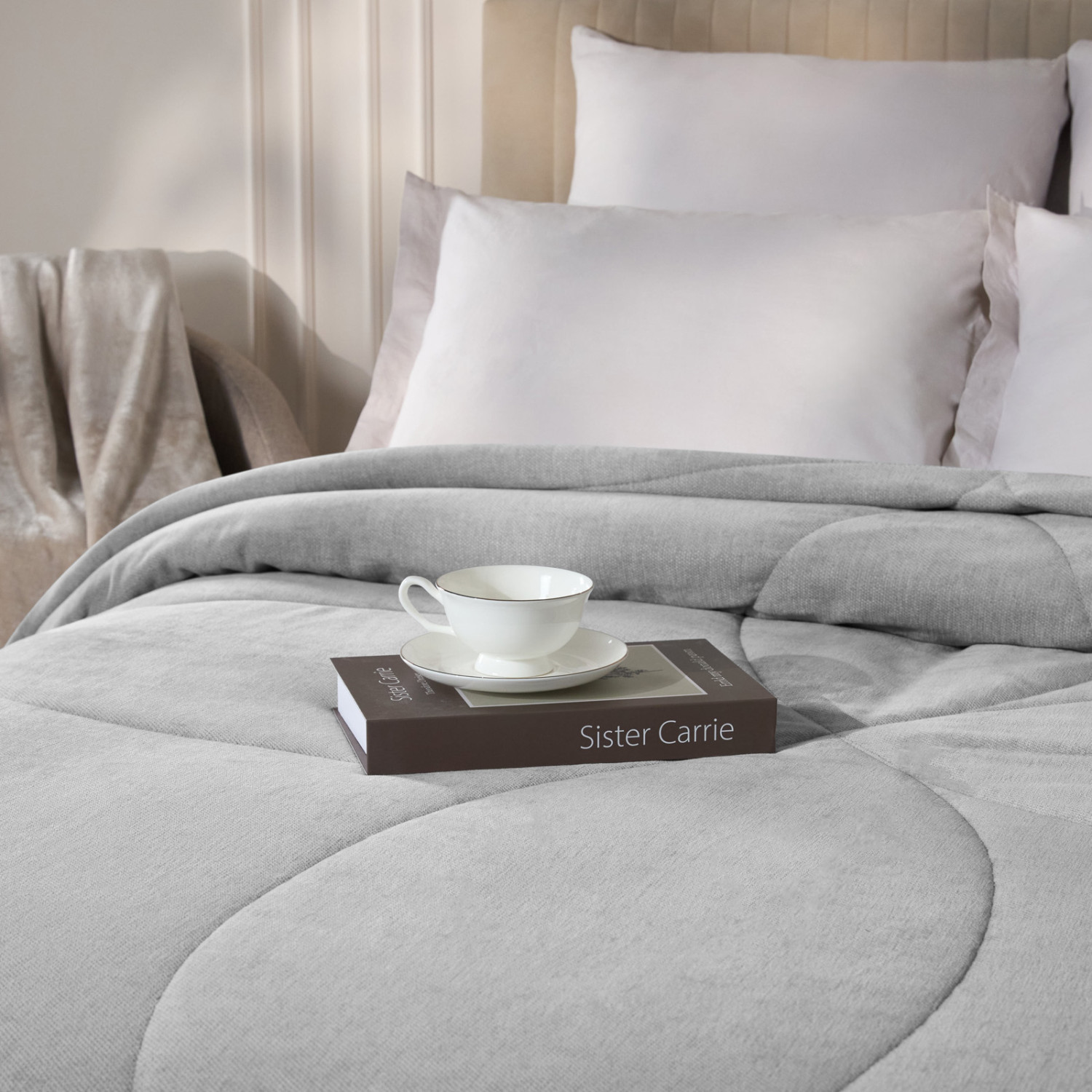 Покрывало Грациэлла/Graziella, серое - фото № 3