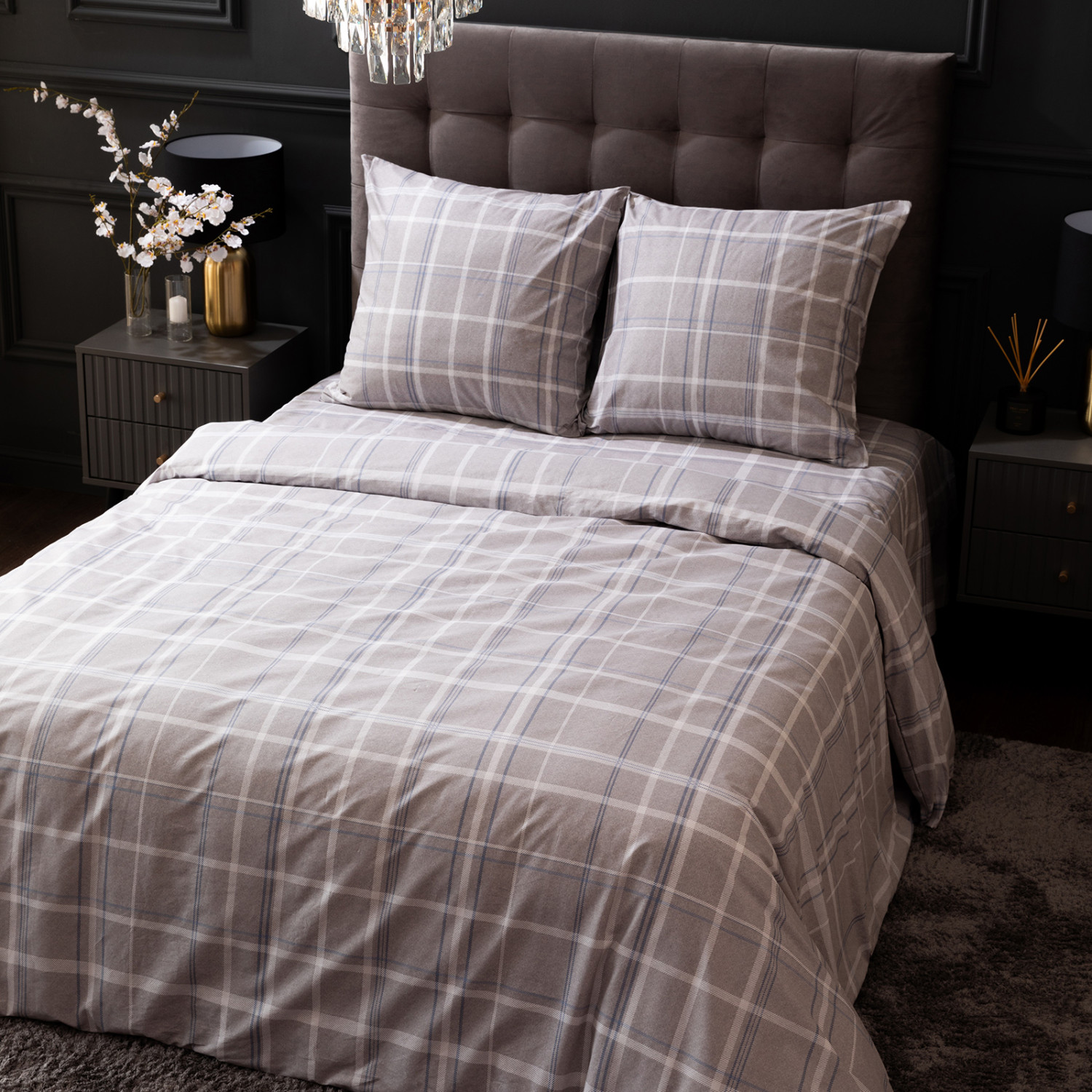 Постельное белье Ригорозо, серое - фото № 10