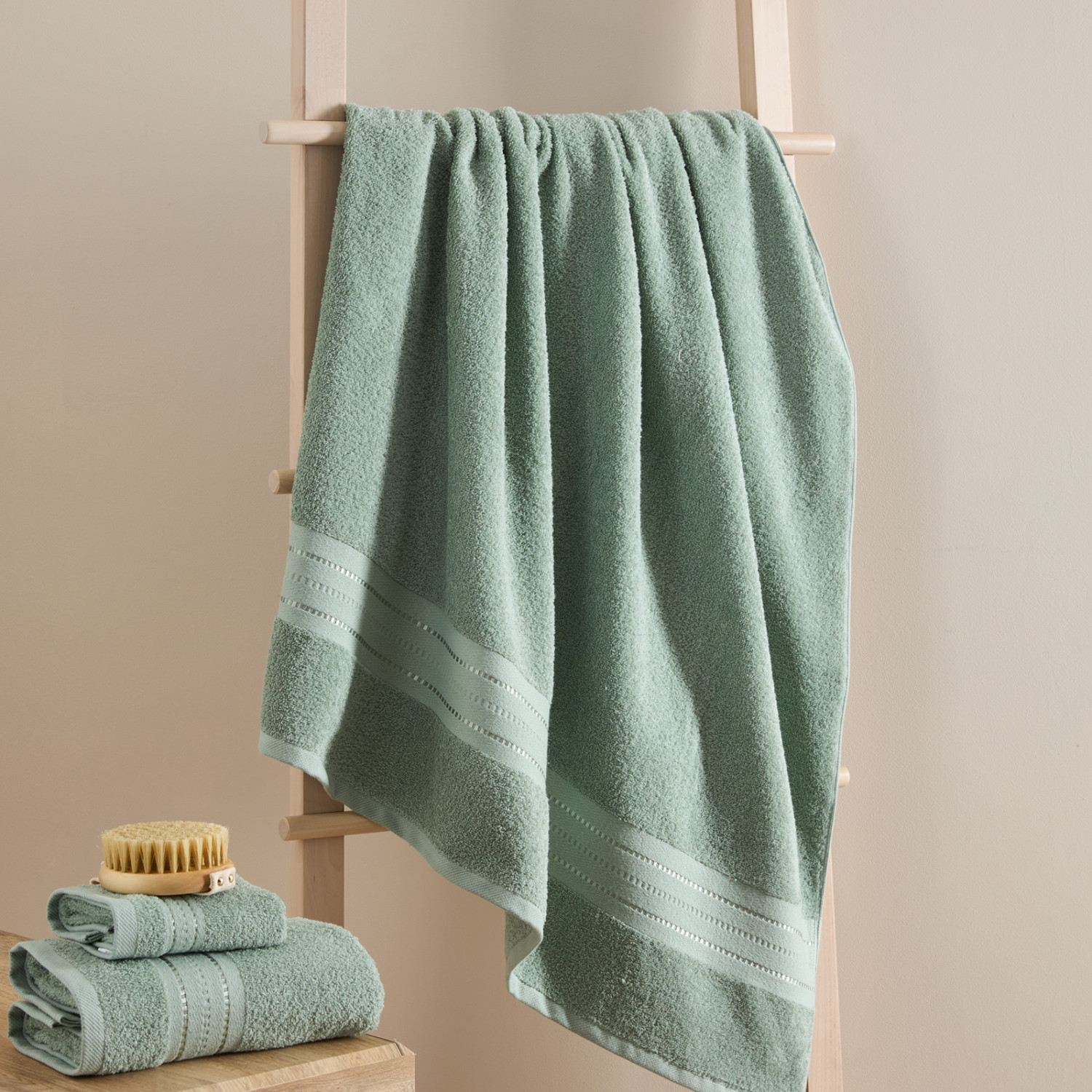 Полотенце махровое Basena, фисташка - фото № 4