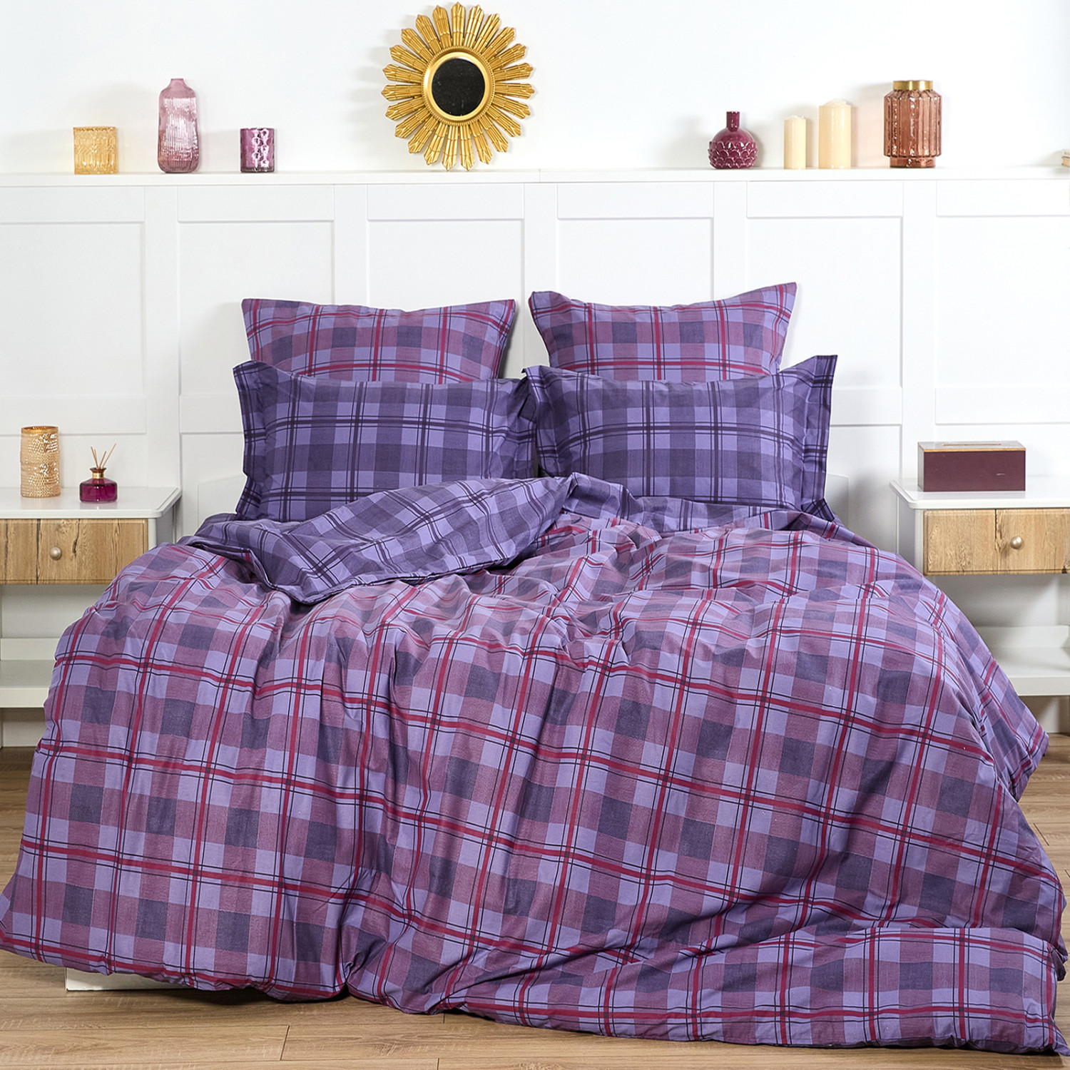 Постельное белье Gabbia, фиолетовое - фото № 2