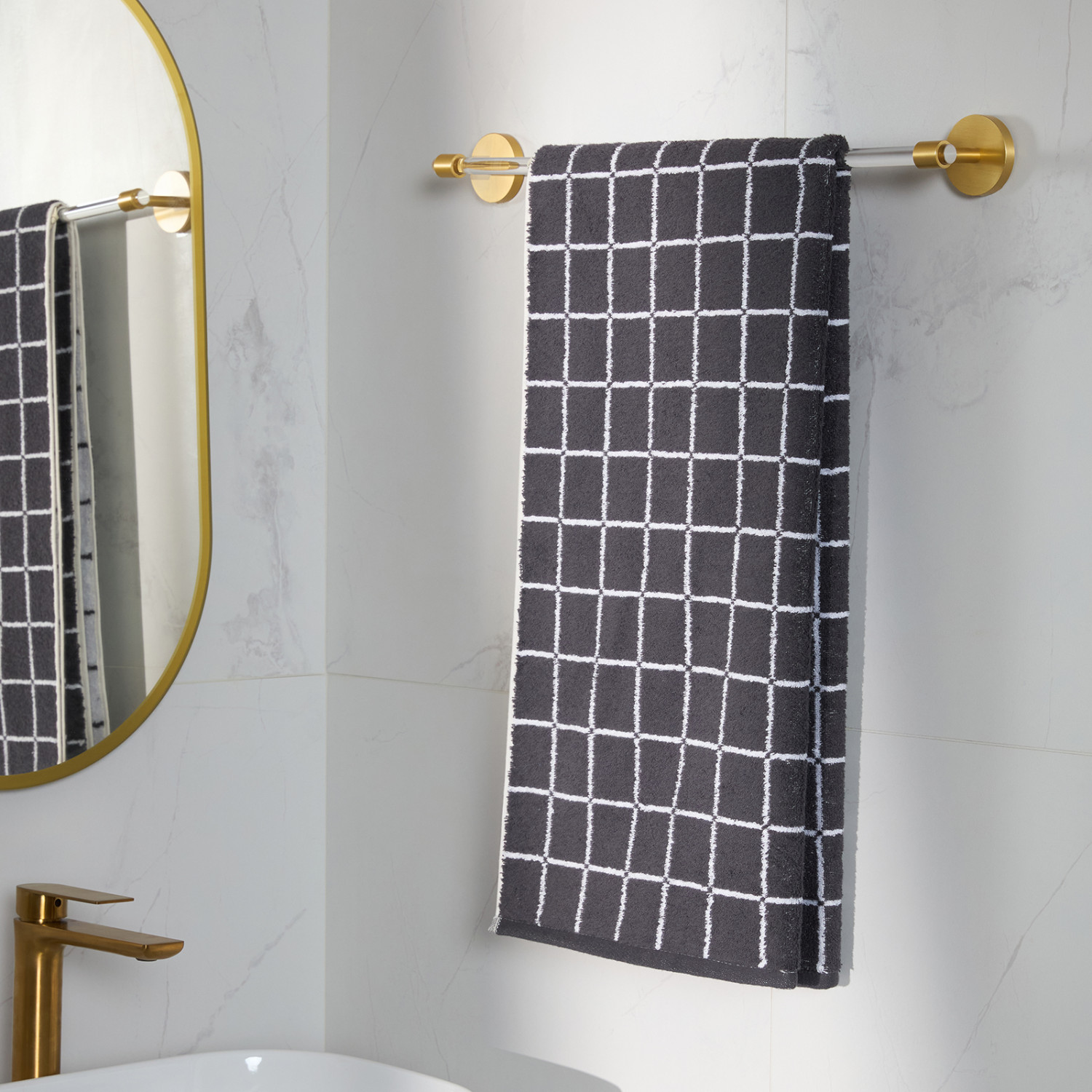Полотенце махровое Большая клетка/Gabbia larga II