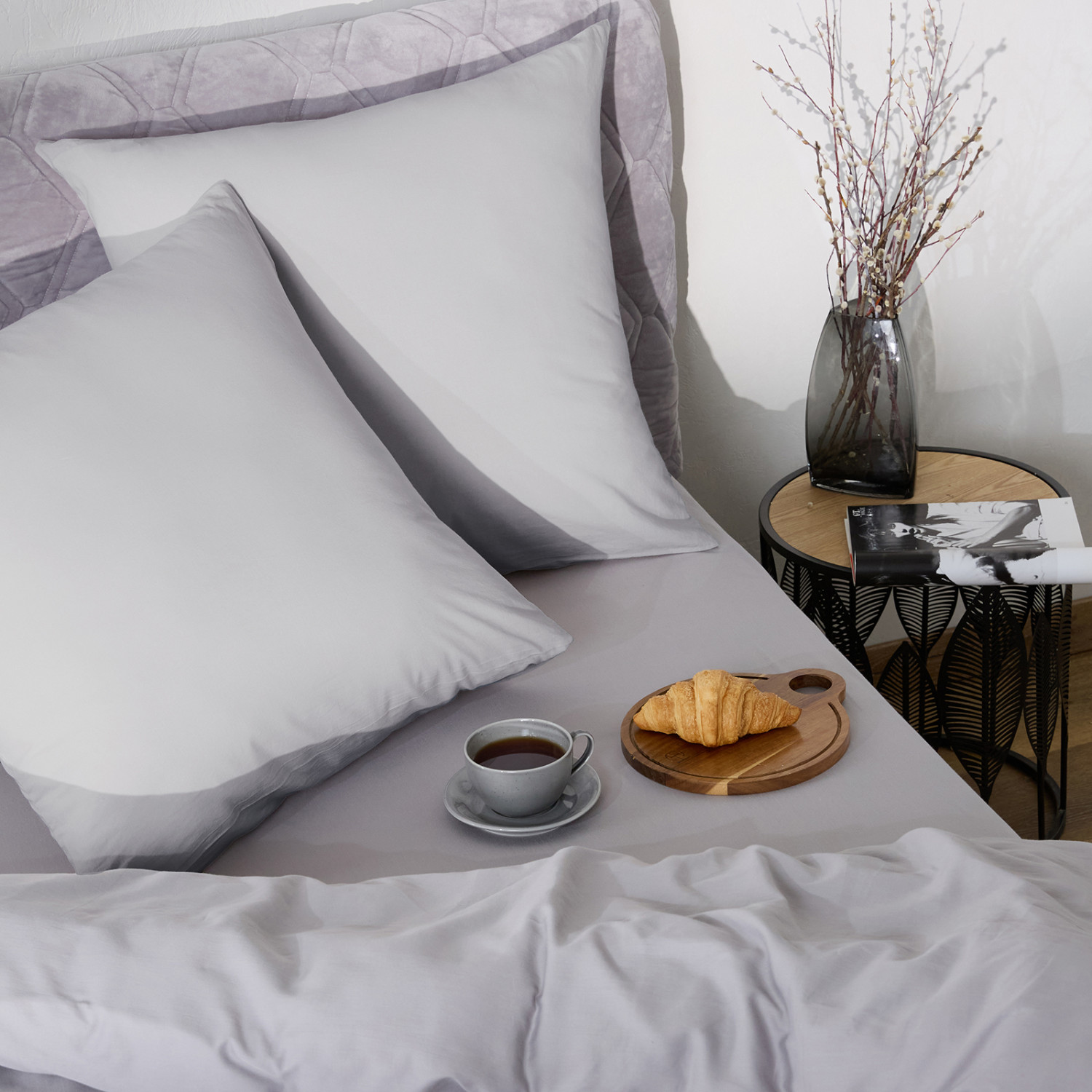 Постельное белье Серебристо-серый/Silver grey - фото № 11