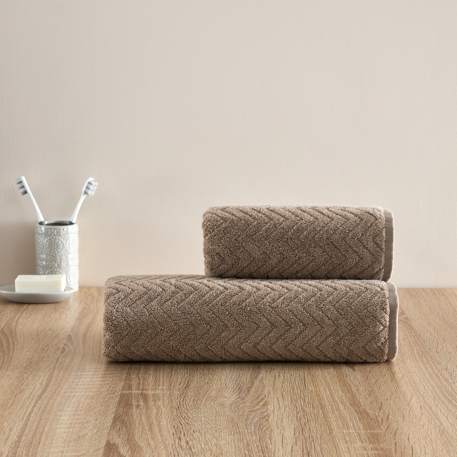 Полотенце махровое Zigzag, капучино - фото № 6