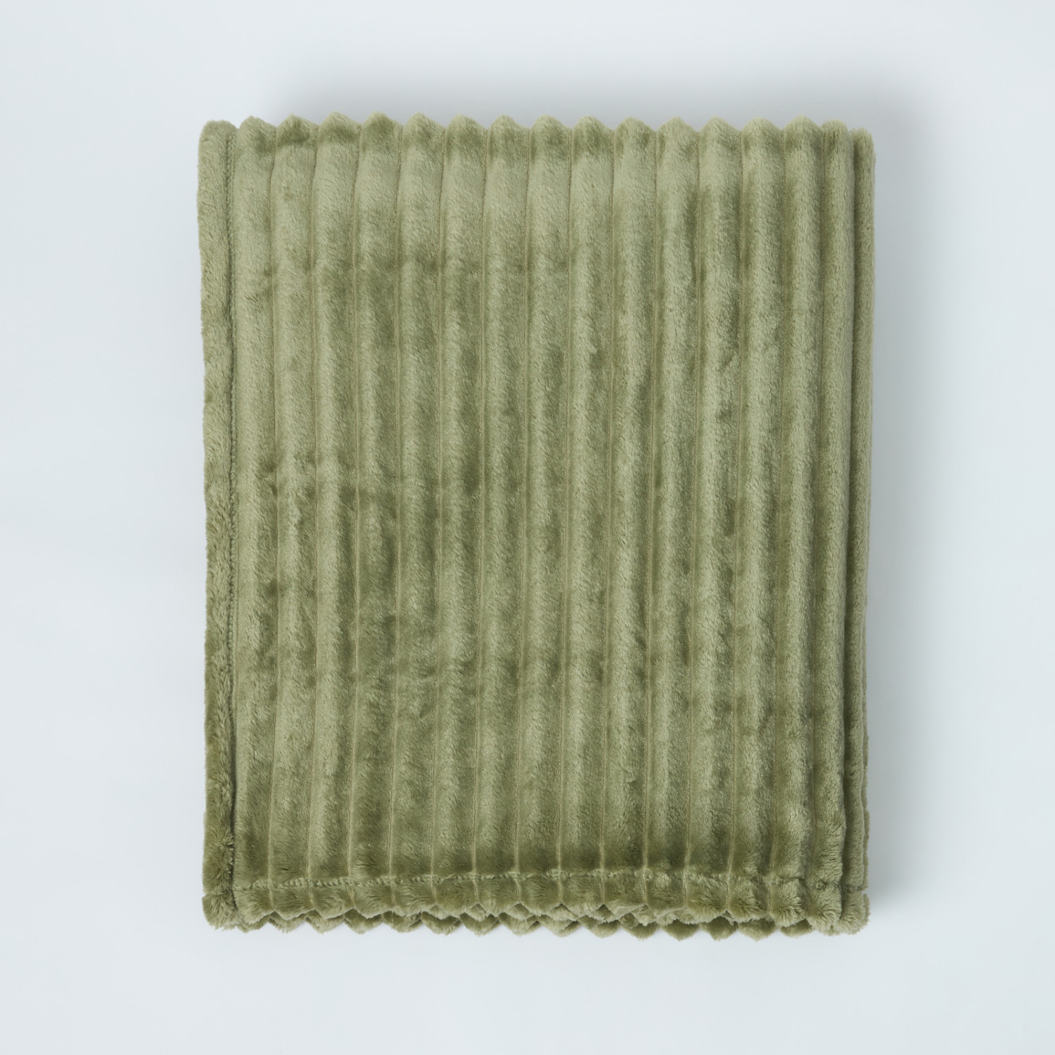 Плед Мягкая полоска/Soft strip, шалфей - фото № 5