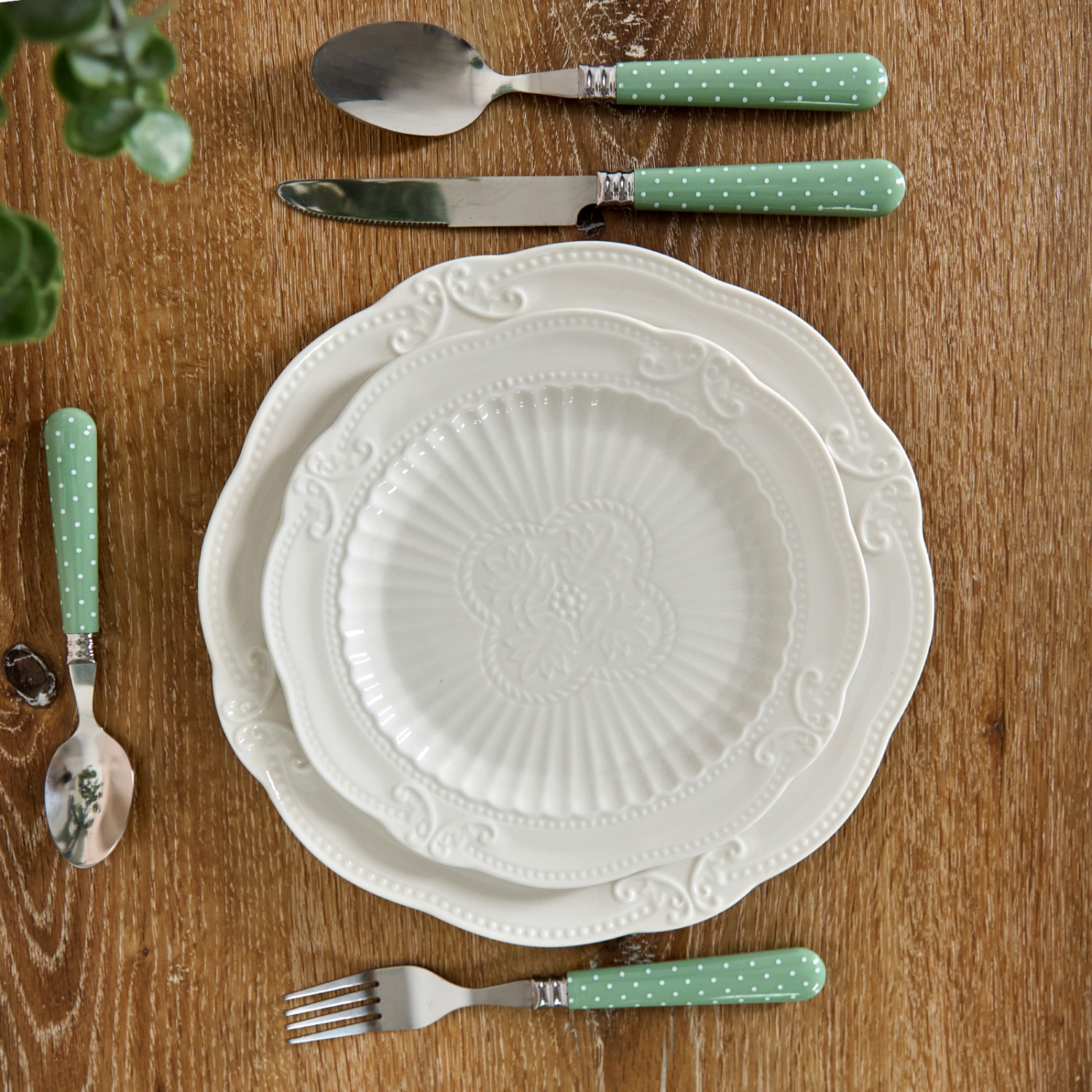 Набор столовых приборов Anna Molly, зеленый - фото № 8