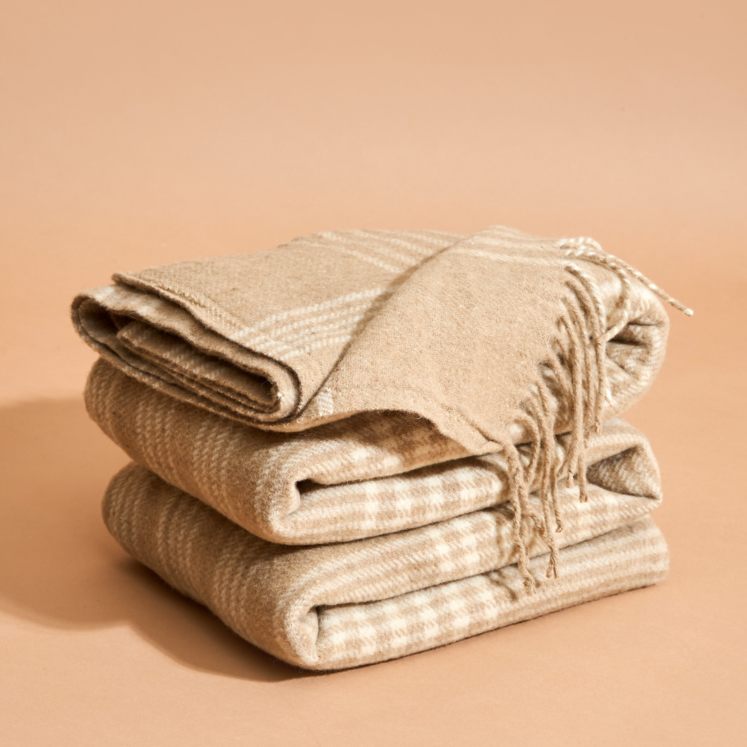 Плед Lana caliente, бежевый - фото № 9