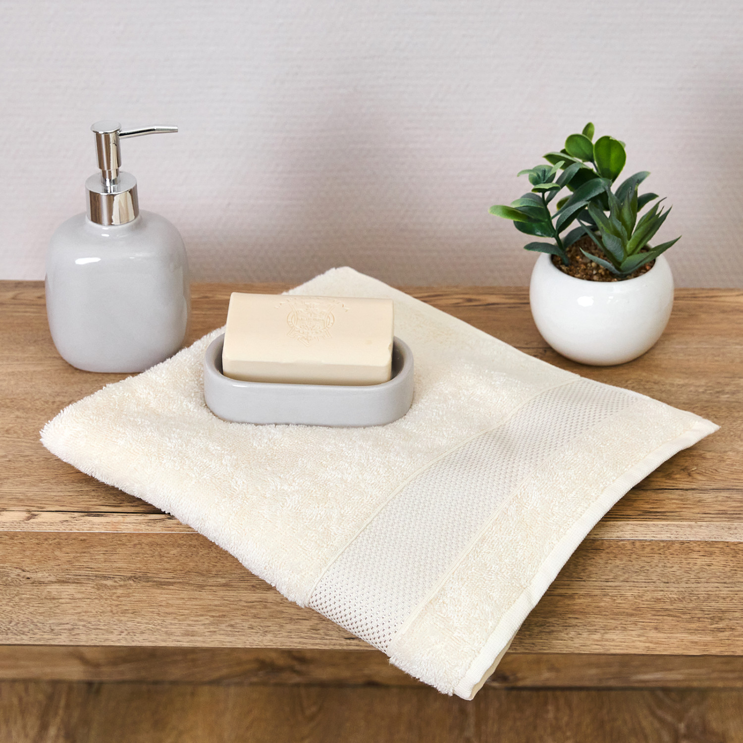 Полотенце махровое Dalia, молочное - фото № 6