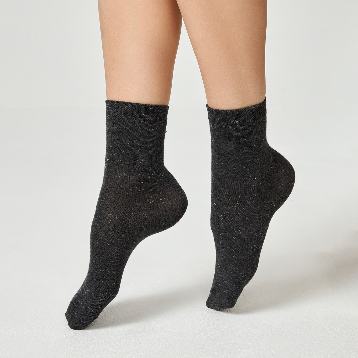 Носки Cozy Home, бордо/серый - фото № 2