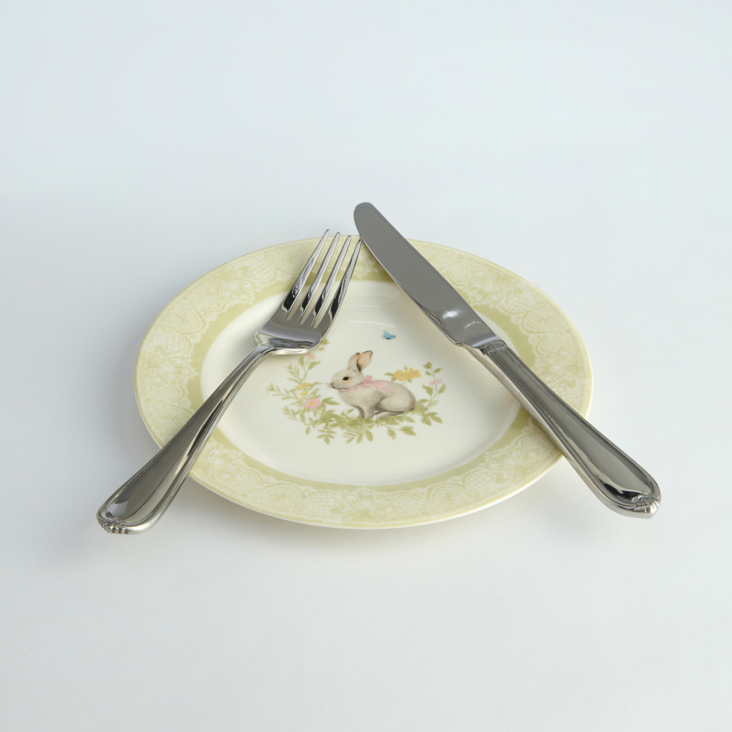 Набор тарелок Зайчата в кружевах/ Merletto e Coniglietti II - фото № 10