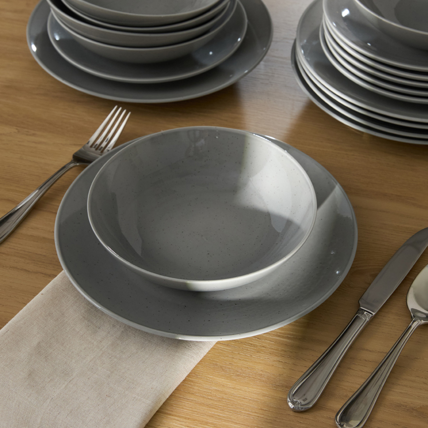 Столовый сервиз Granello, серый - фото № 4