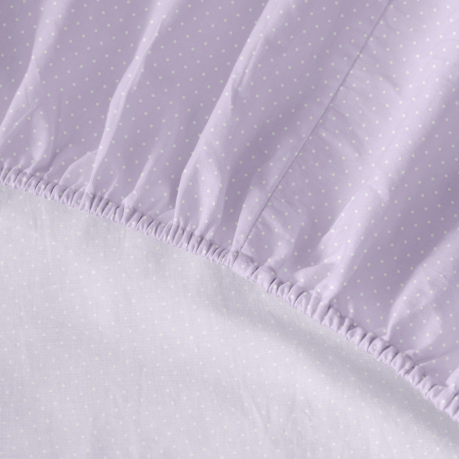 Простыня на резинке Лаванда (горошек) - фото № 3