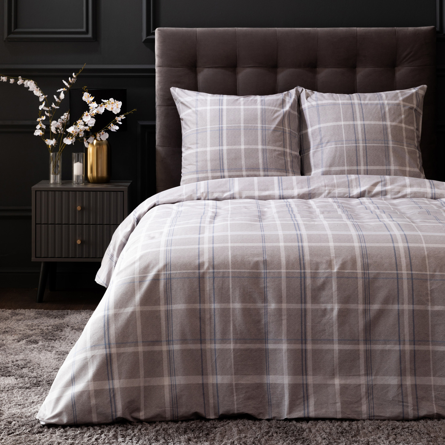 Постельное белье Rigoroso, серое - фото № 8