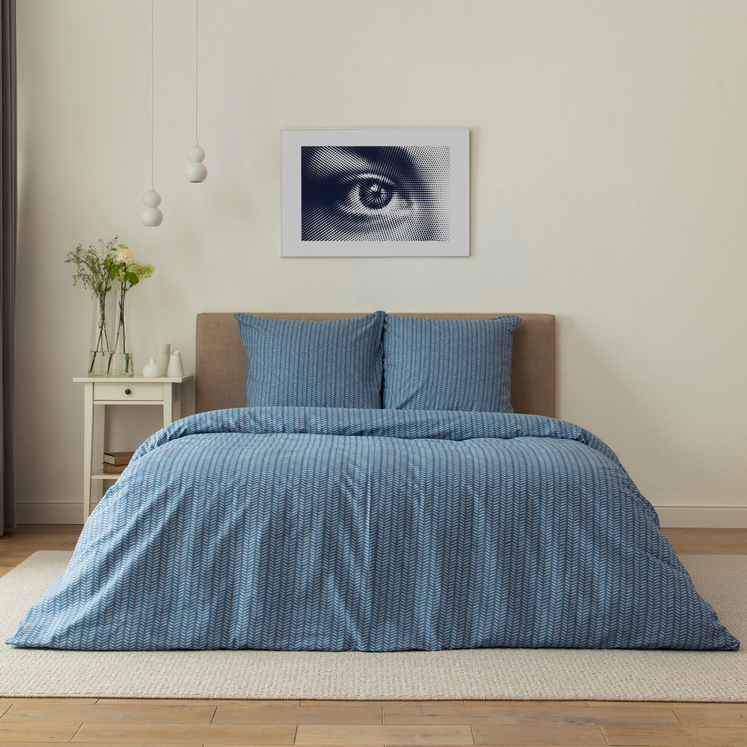 Постельное белье Gustavo, голубое - фото № 4